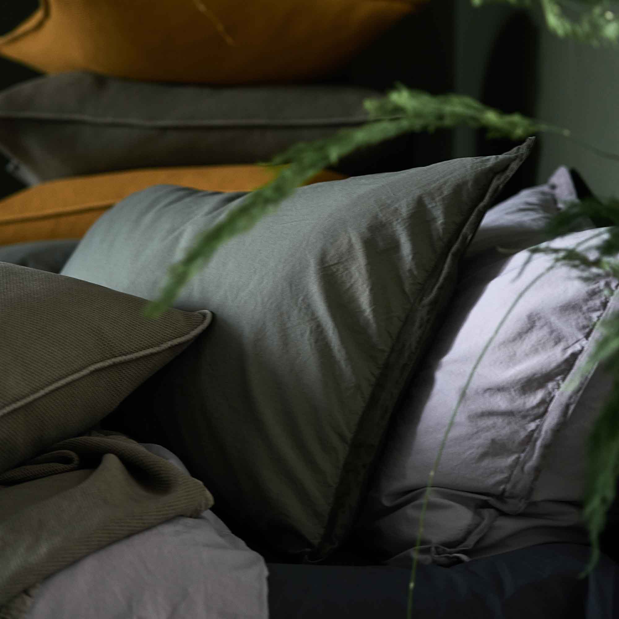 Perkal-Bettwsche Balaia [Moosgrün]