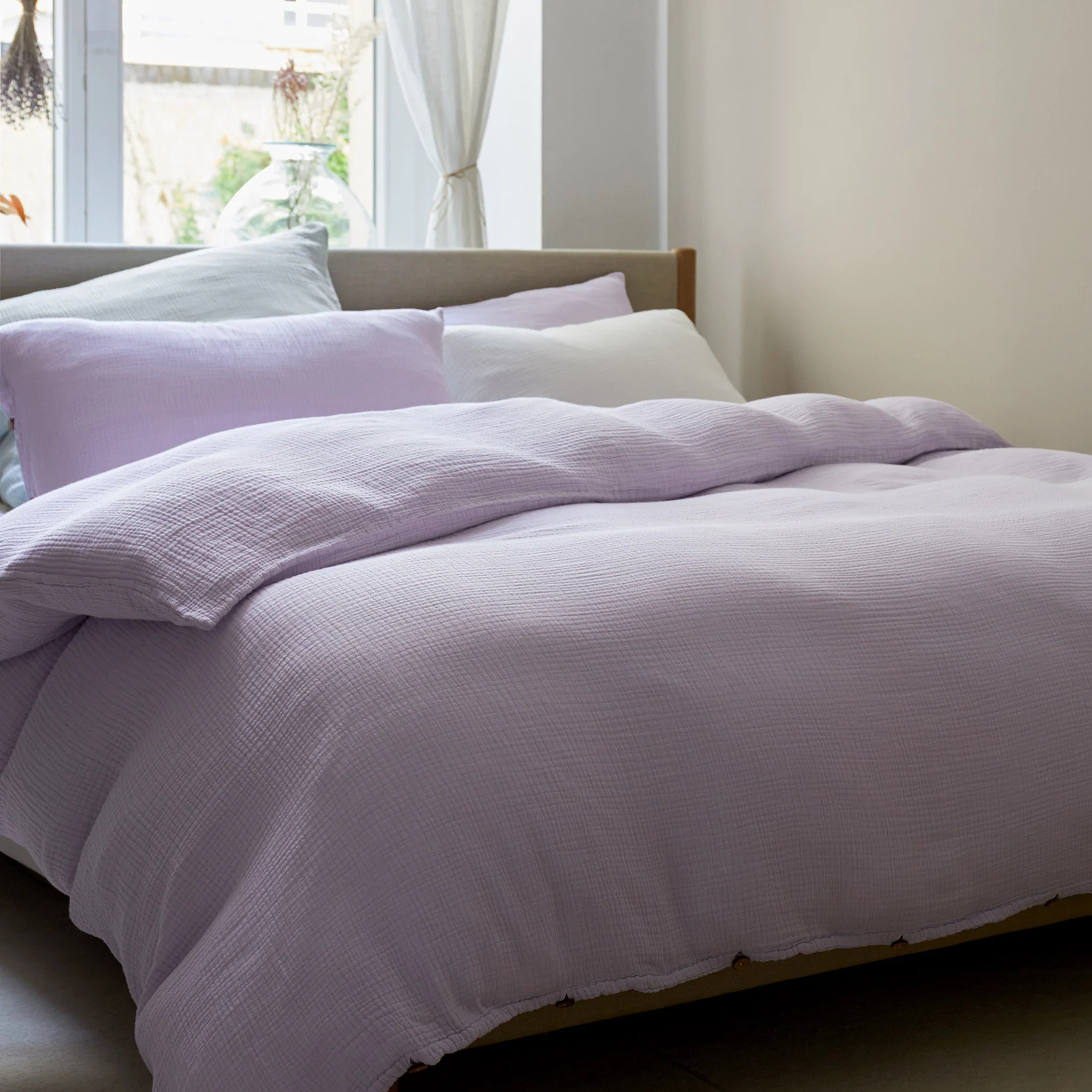 Musselin-Bettwsche-Set Trofa [Lavendel]