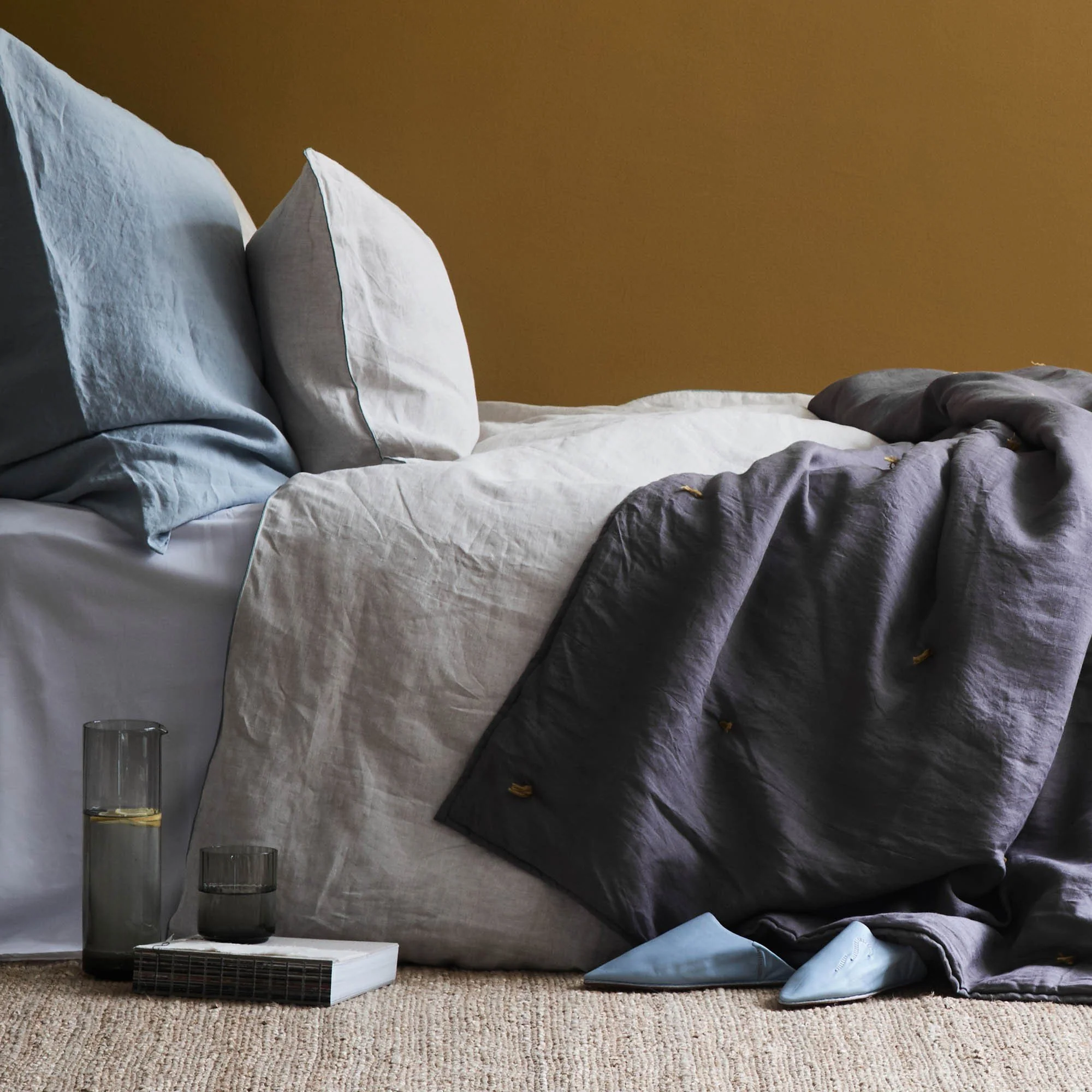 Leinen-Bettwsche Mafalda [Helles Grüngrau]