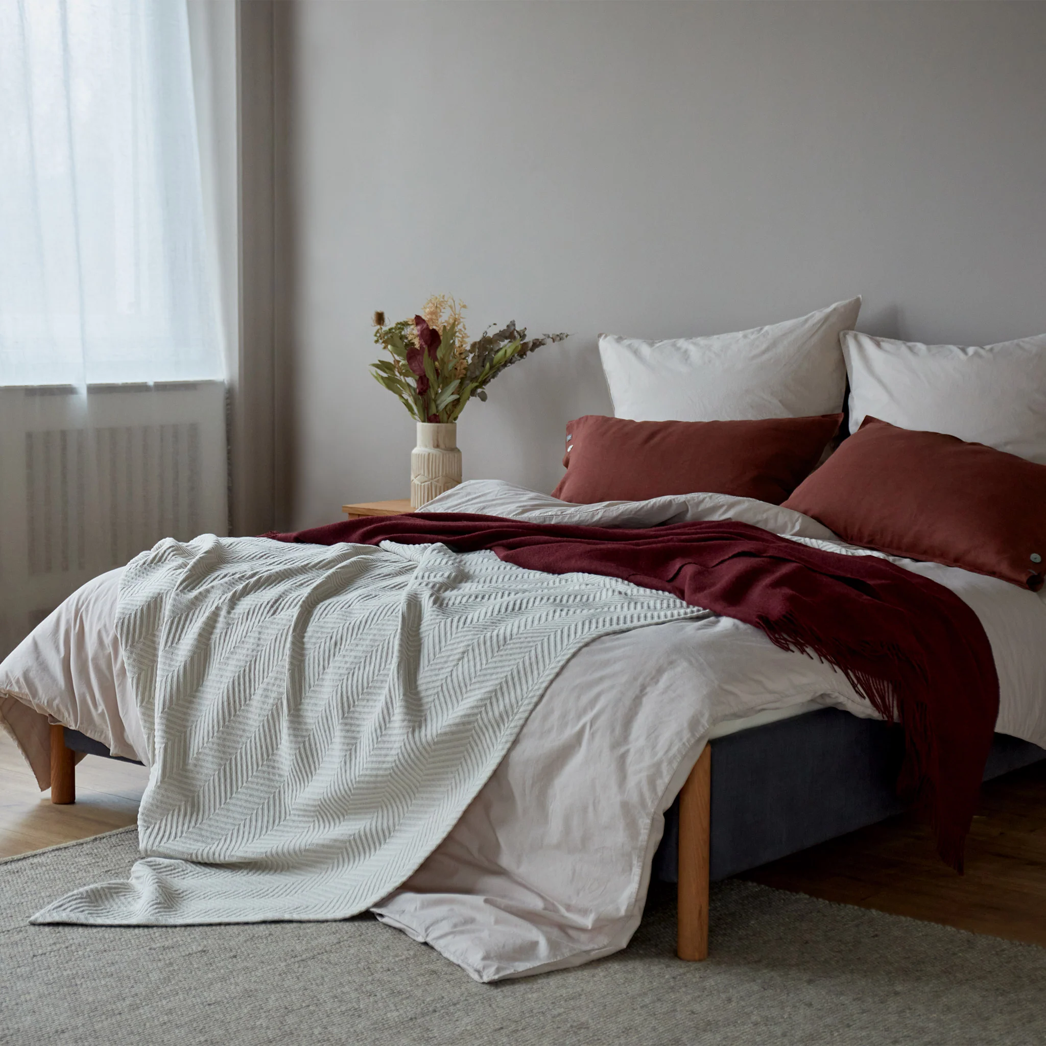 Baumwoll-Tagesdecke Lixa [Beige]