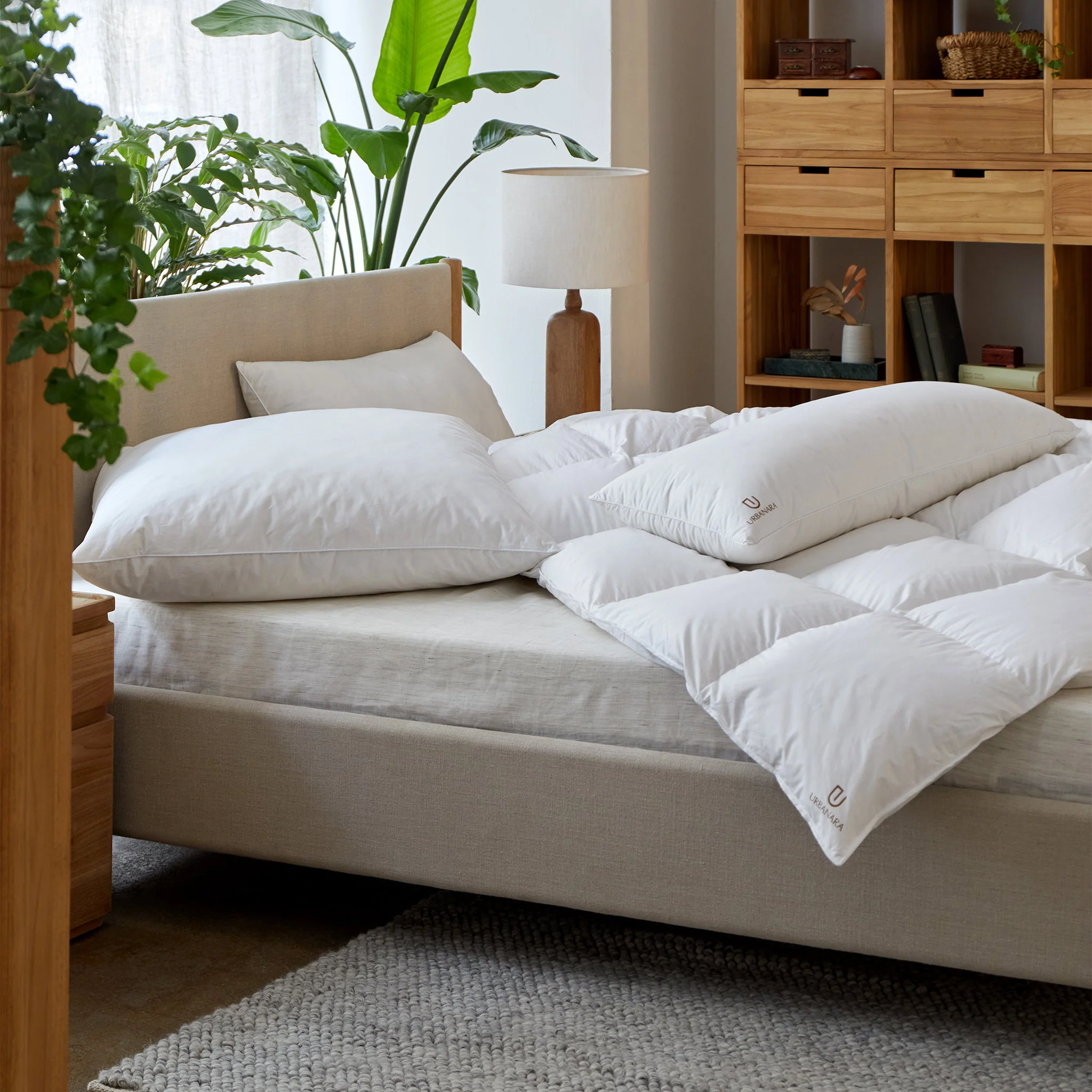 Mittelfestes Feder- & Daunenkissen Enup [Natur]