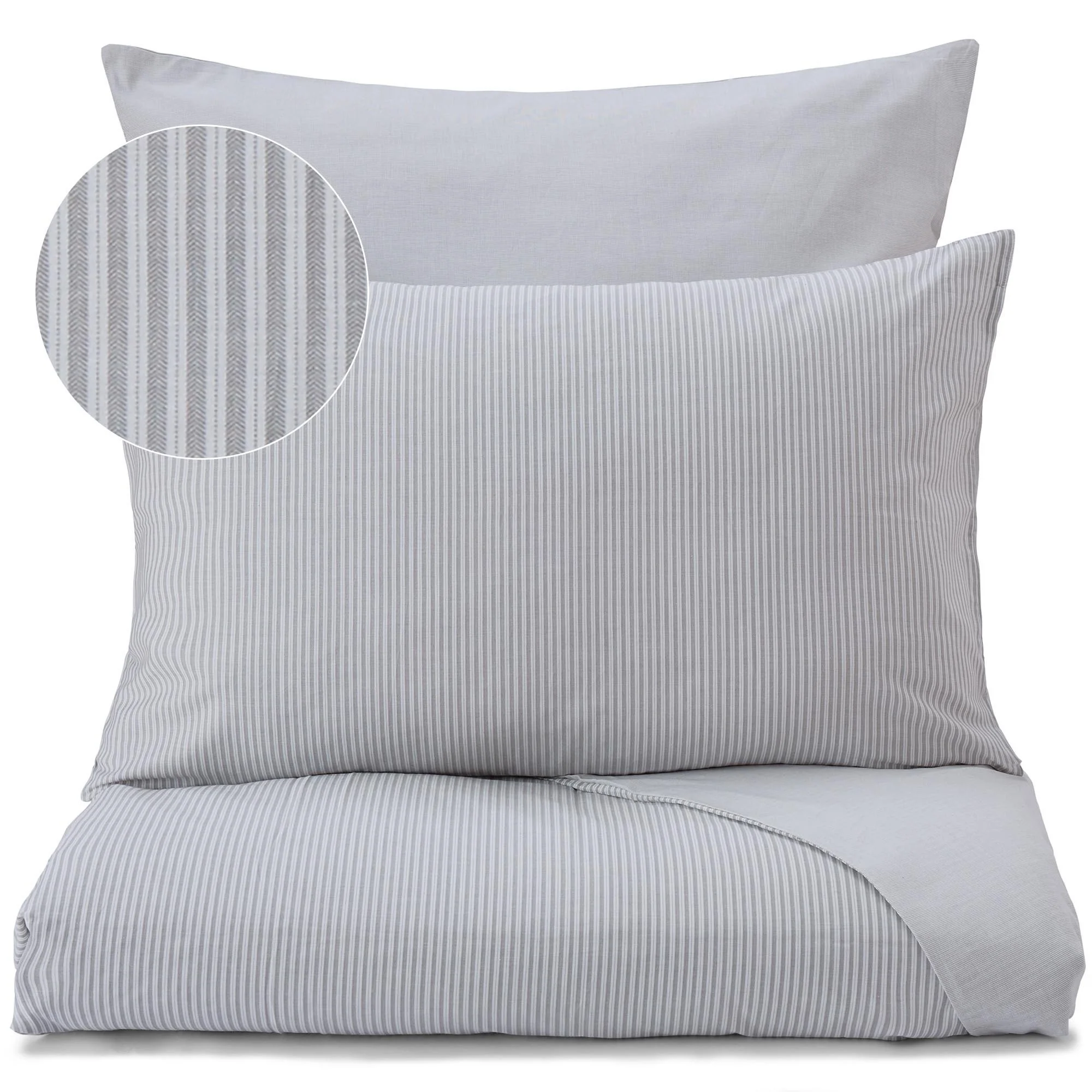 Kissenbezug Izeda [Hellgrau/Wei]