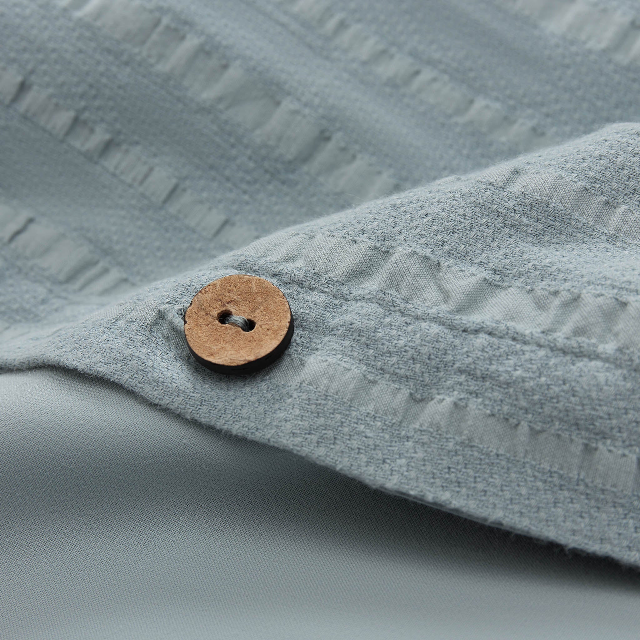 Seersucker-Bettwsche Serras [Helles Grüngrau]