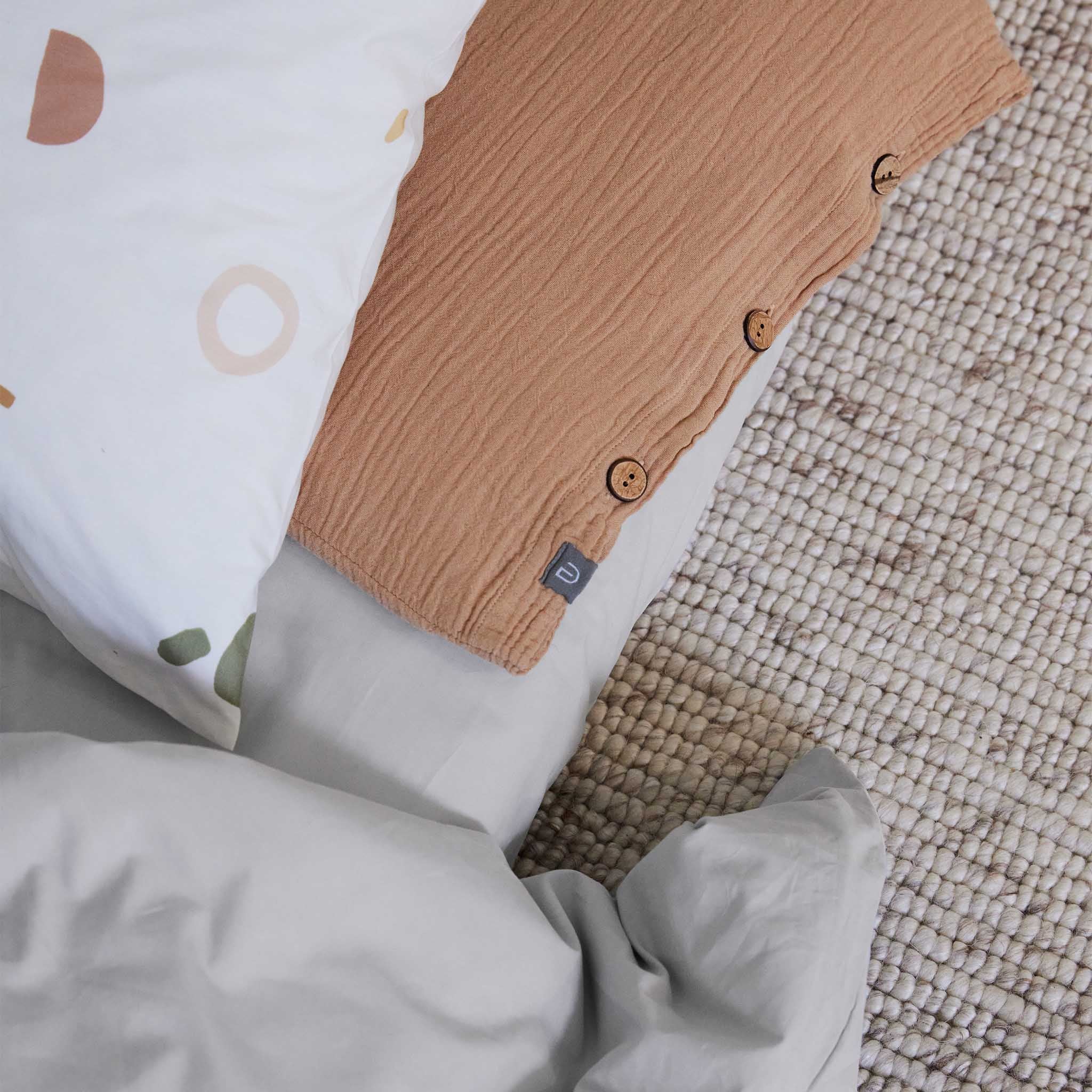 Musselin-Kinderbettwsche-Set Mondimi [Kork]