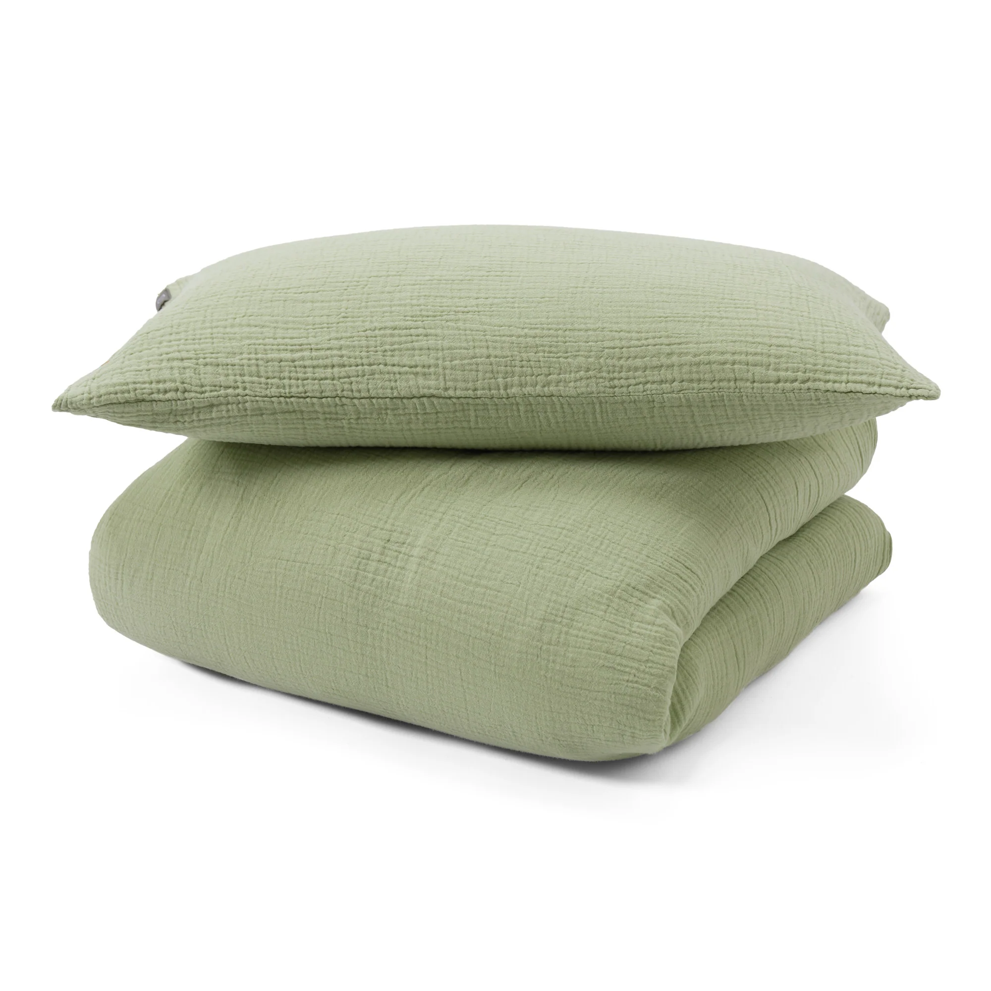 Musselin-Kinderbettwsche-Set Mondimi [Pistazie]