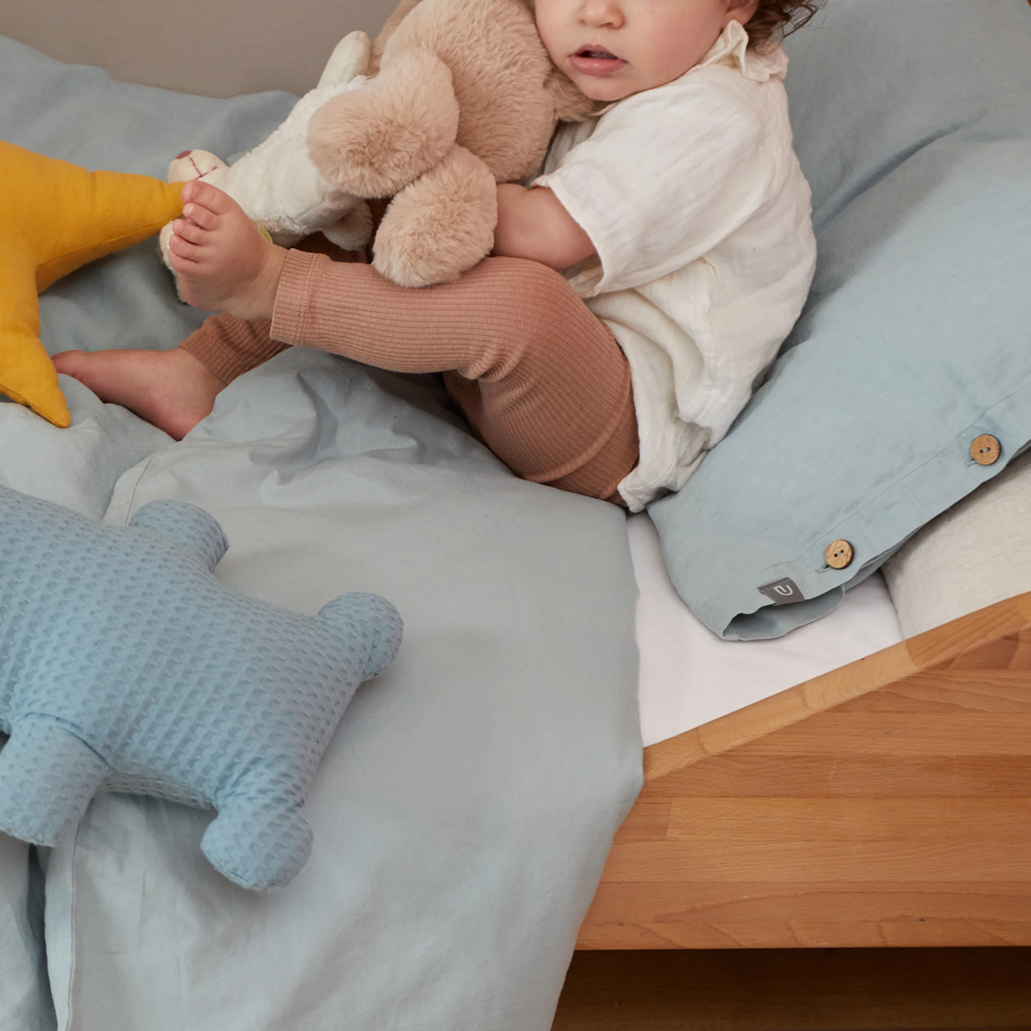 Kinderspannbettlaken Manteigas Mini [Wei]