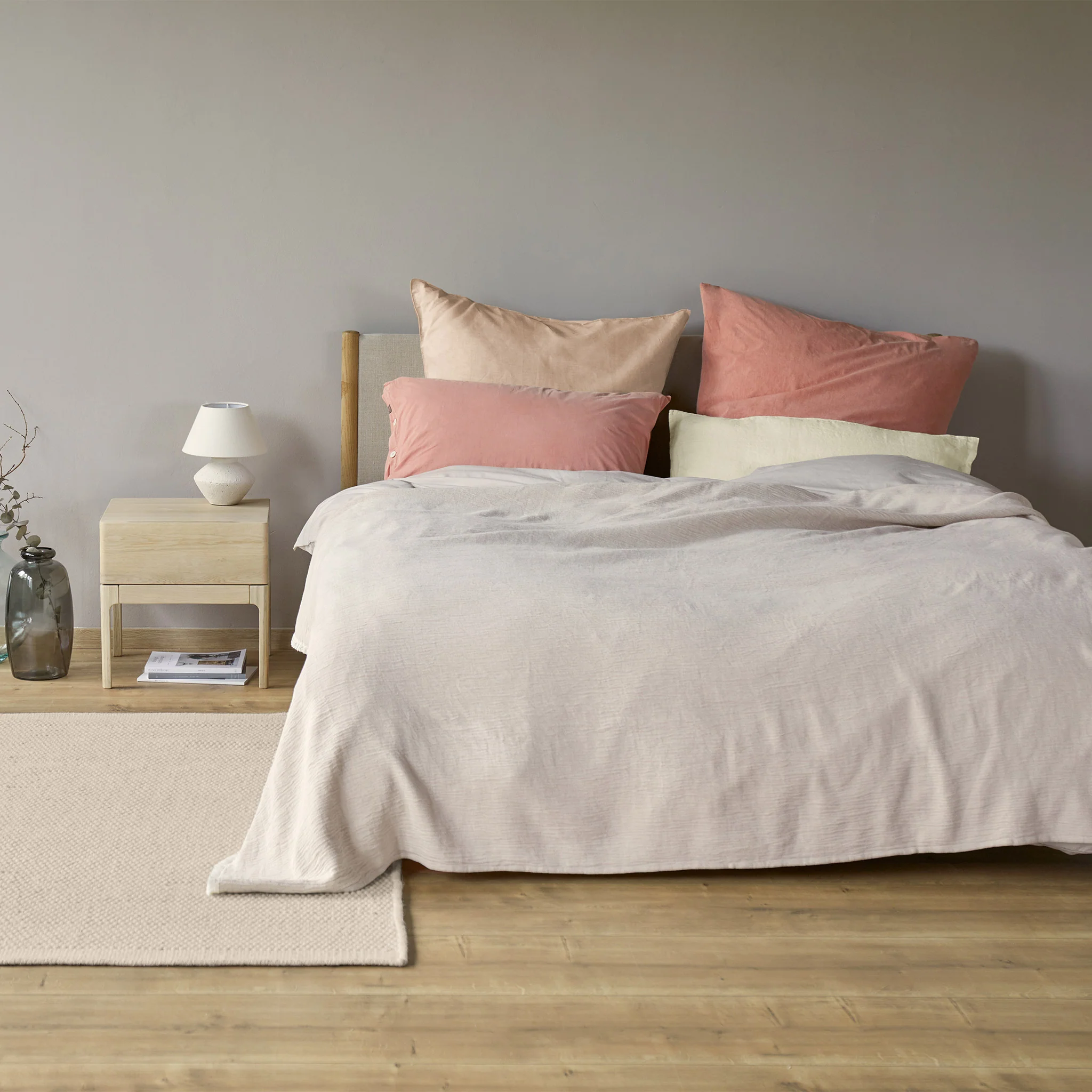 Bio-Baumwoll-Bettwsche Evora [Altrosa]