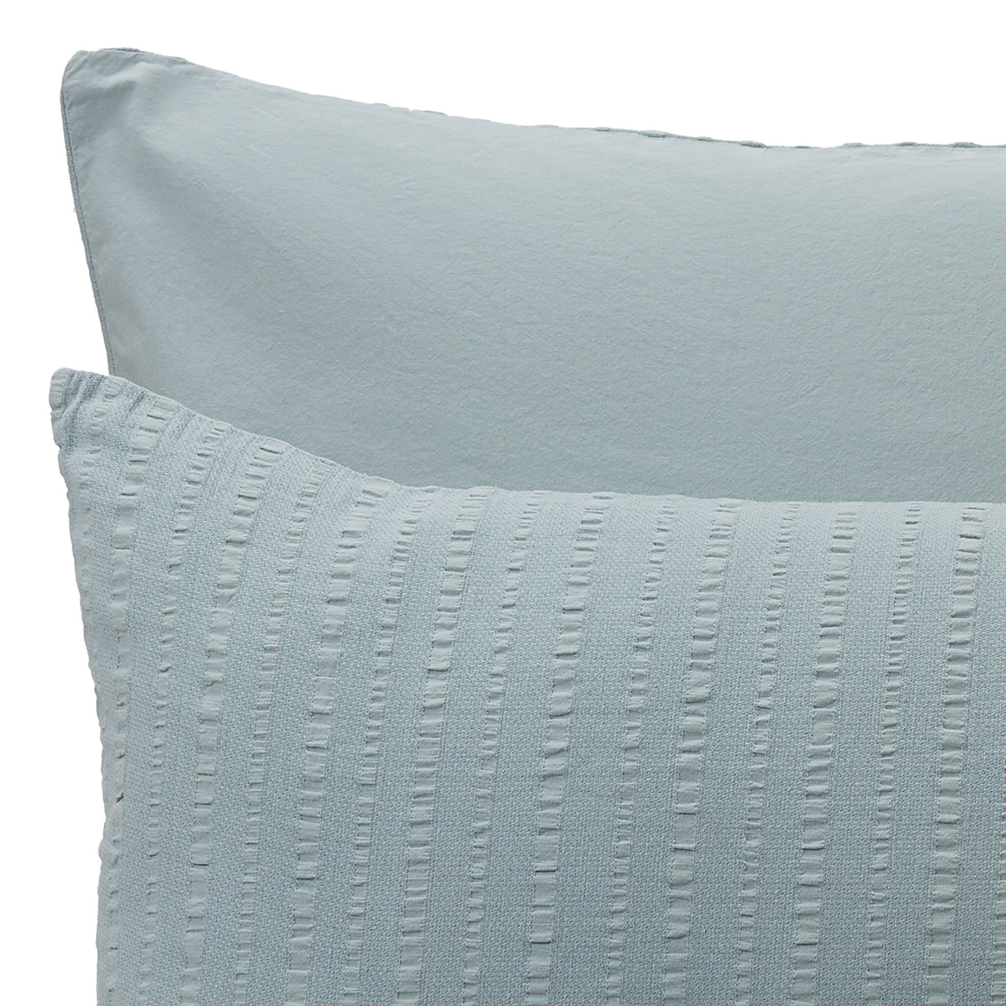 Seersucker-Bettwsche Serras [Helles Grüngrau]