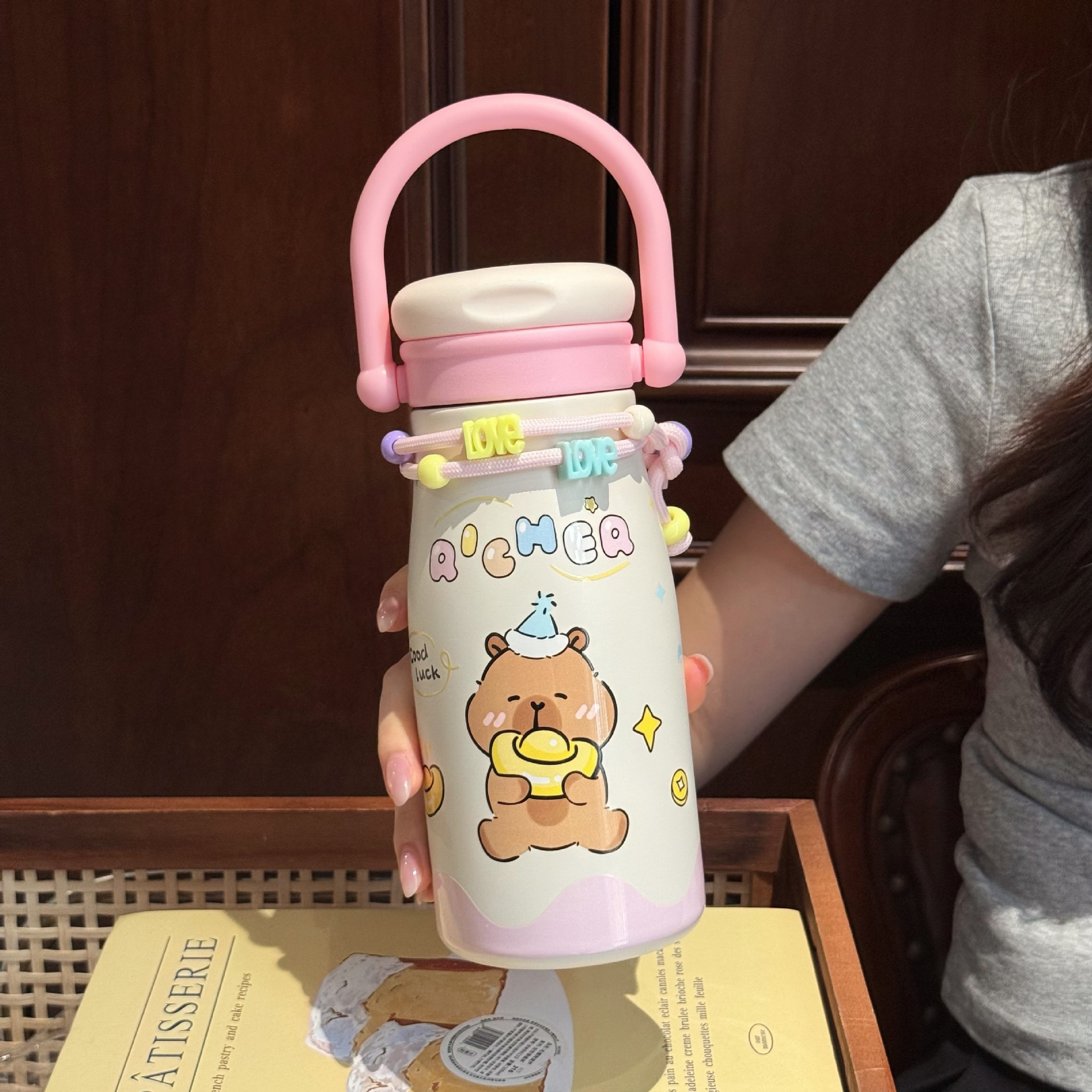 Bear Pattern Water Bottle