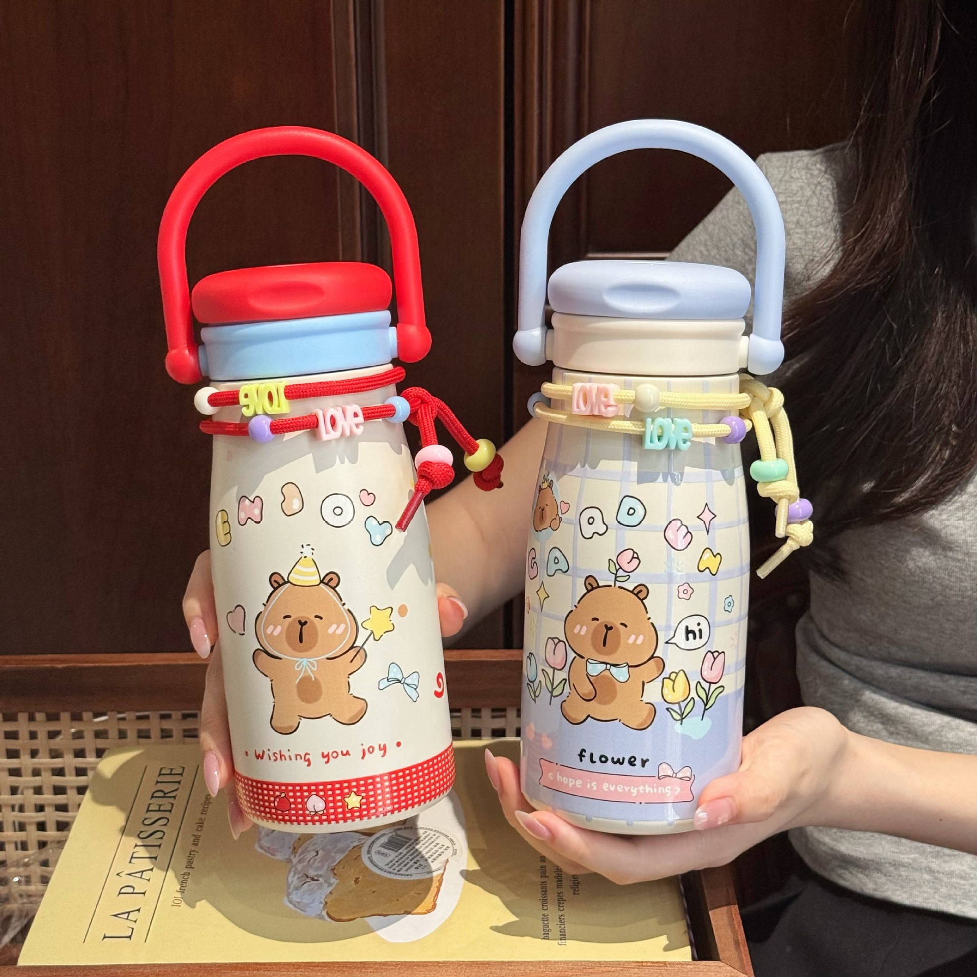 Bear Pattern Water Bottle