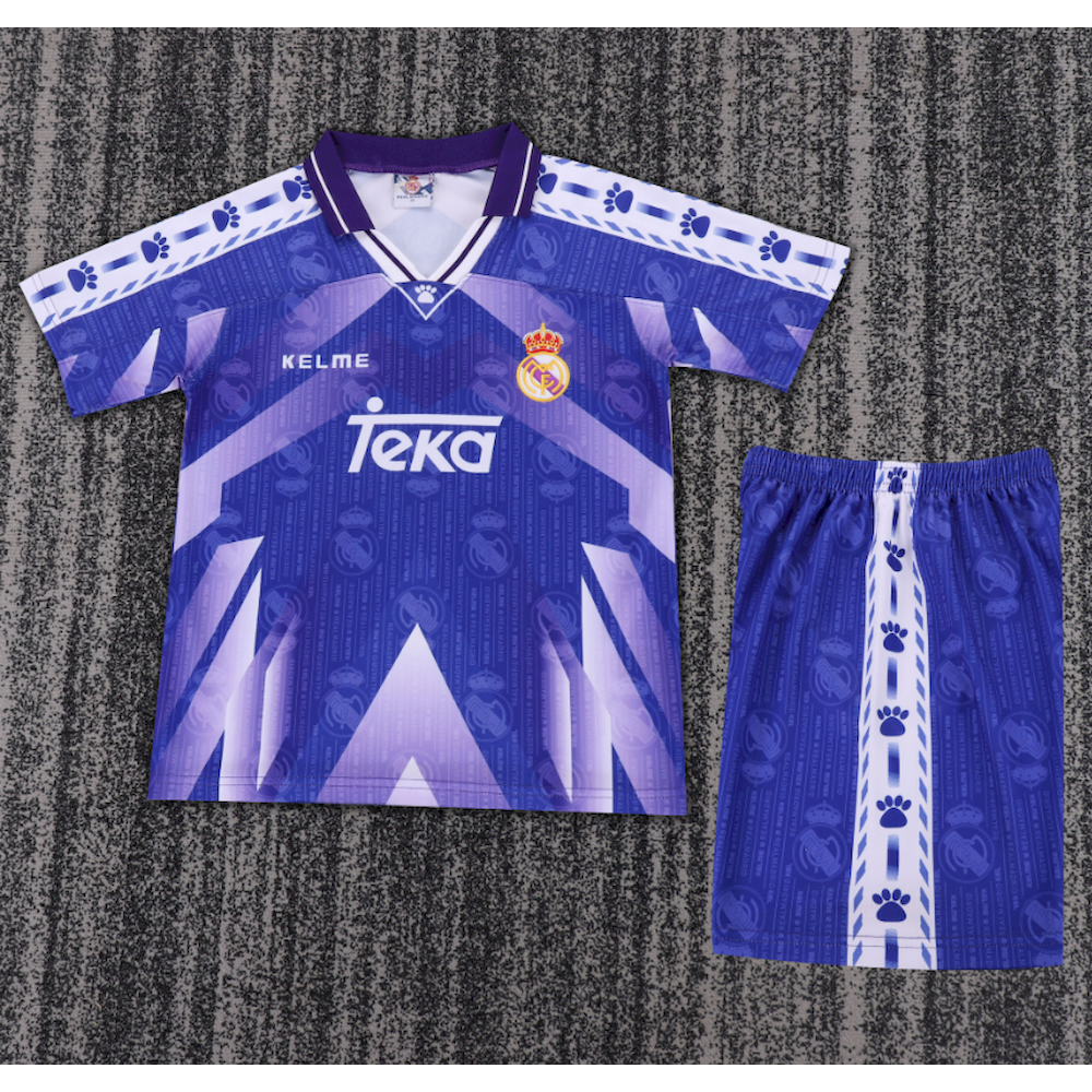 Retro Real Madrid 1996/97 Away Kids Kit - Jersey District