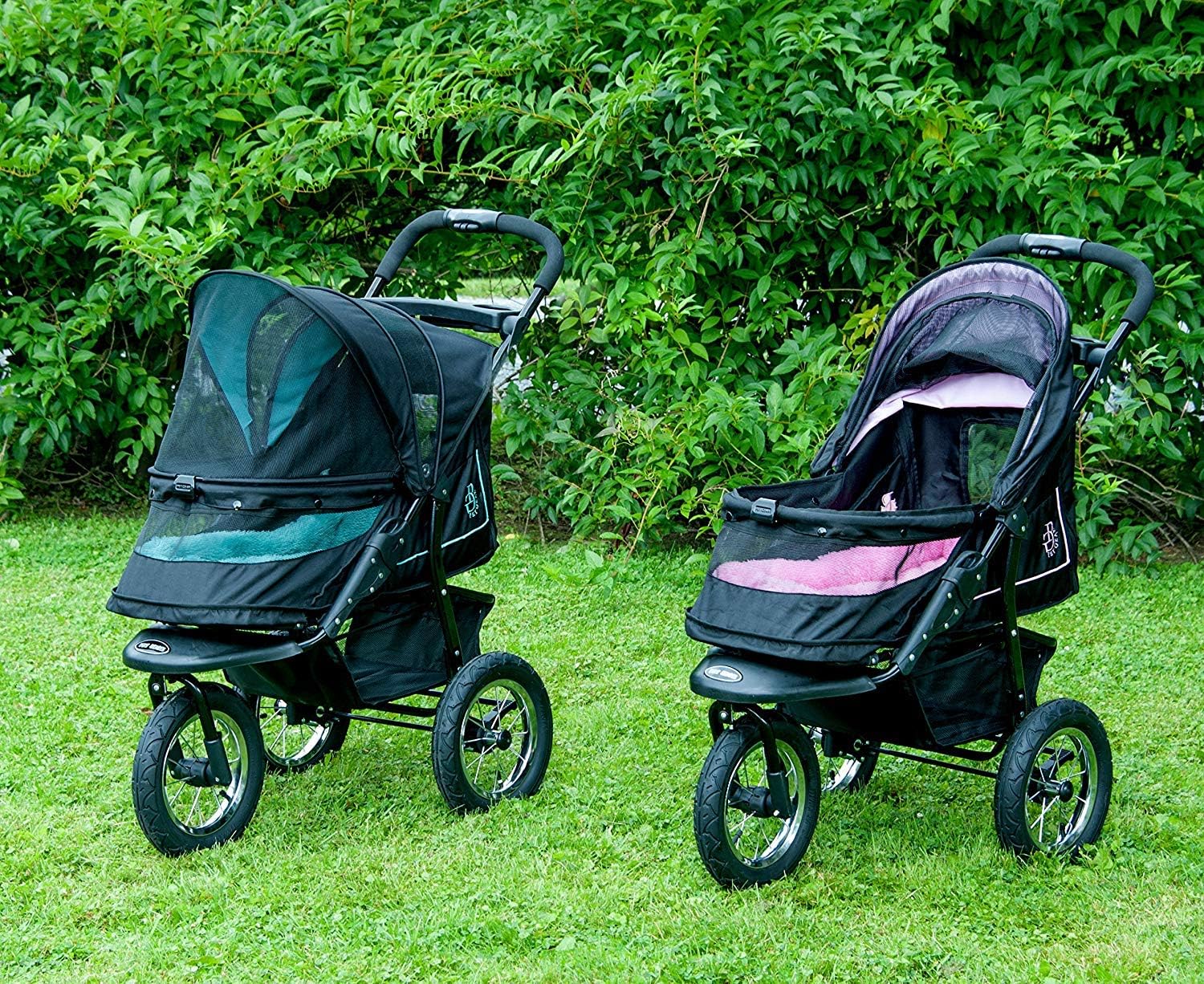 No-Zip NV Pet Stroller for Cats/Dogs, Zipperless Entry, Easy One-Hand Fold, Gel-Filled Tires, Plush Pad + Weather Cover Included, 3 colors