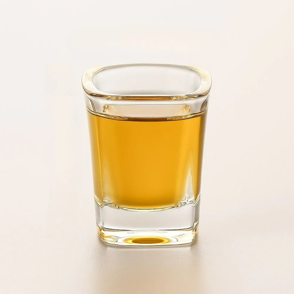 Crystal Baijiu Glass & Wooden Rack Set