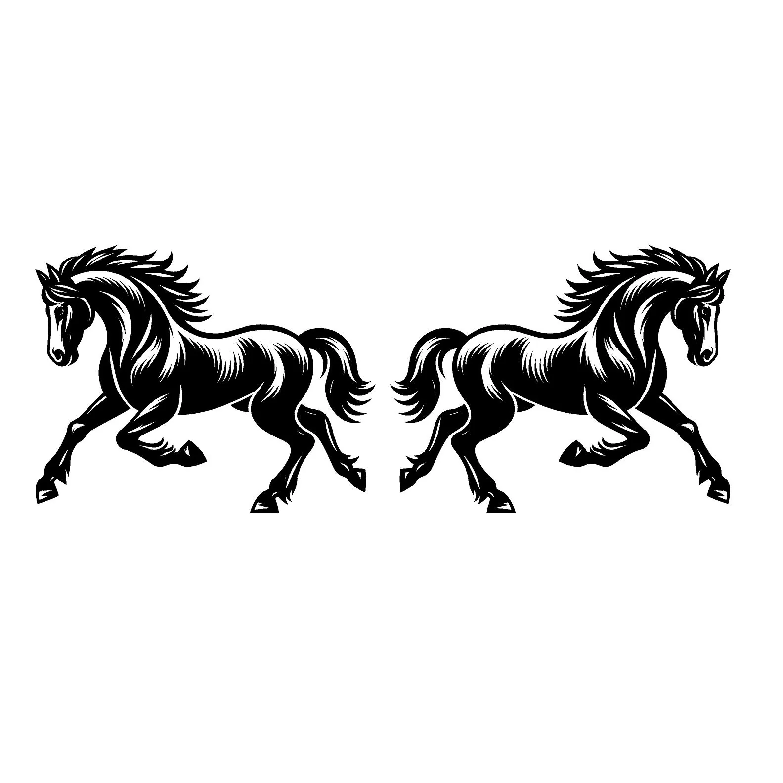 StickerChef Elegant Equestrian Horse Decal for Trailers - EH26