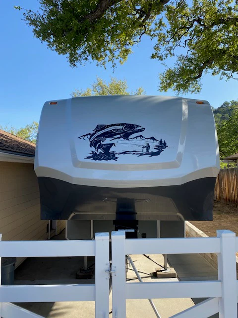 Denver Mountains RV Camper Vinyl Decal Sticker Scenic Design