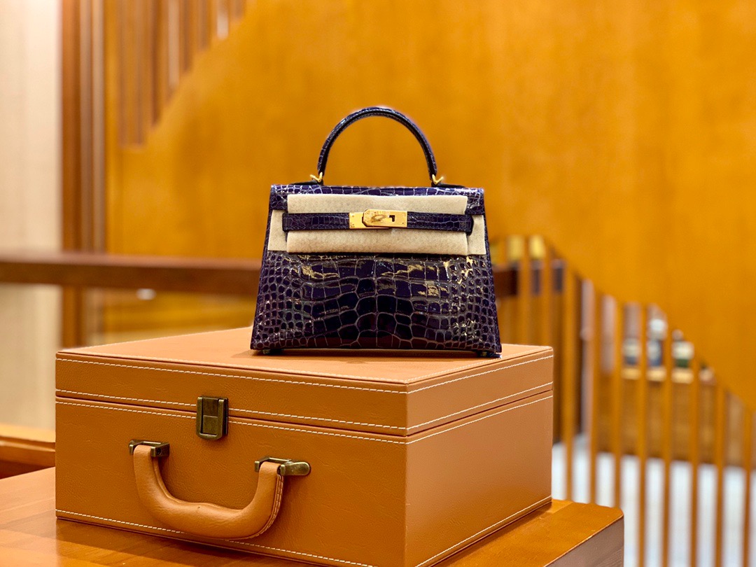 Kelly2 Mini 19 American crocodile skin