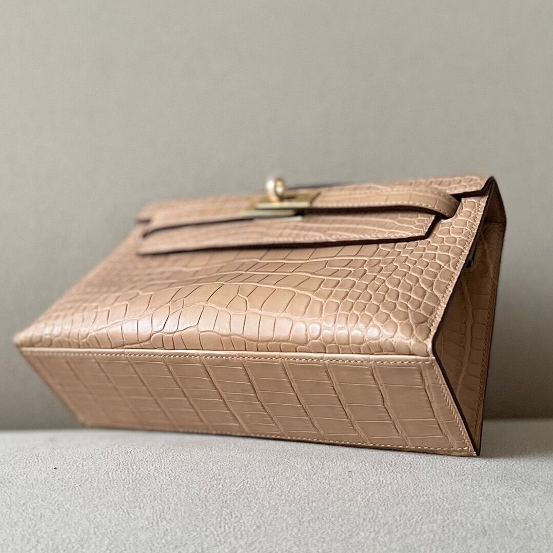 Kelly1 Mini 19 crocodile skin