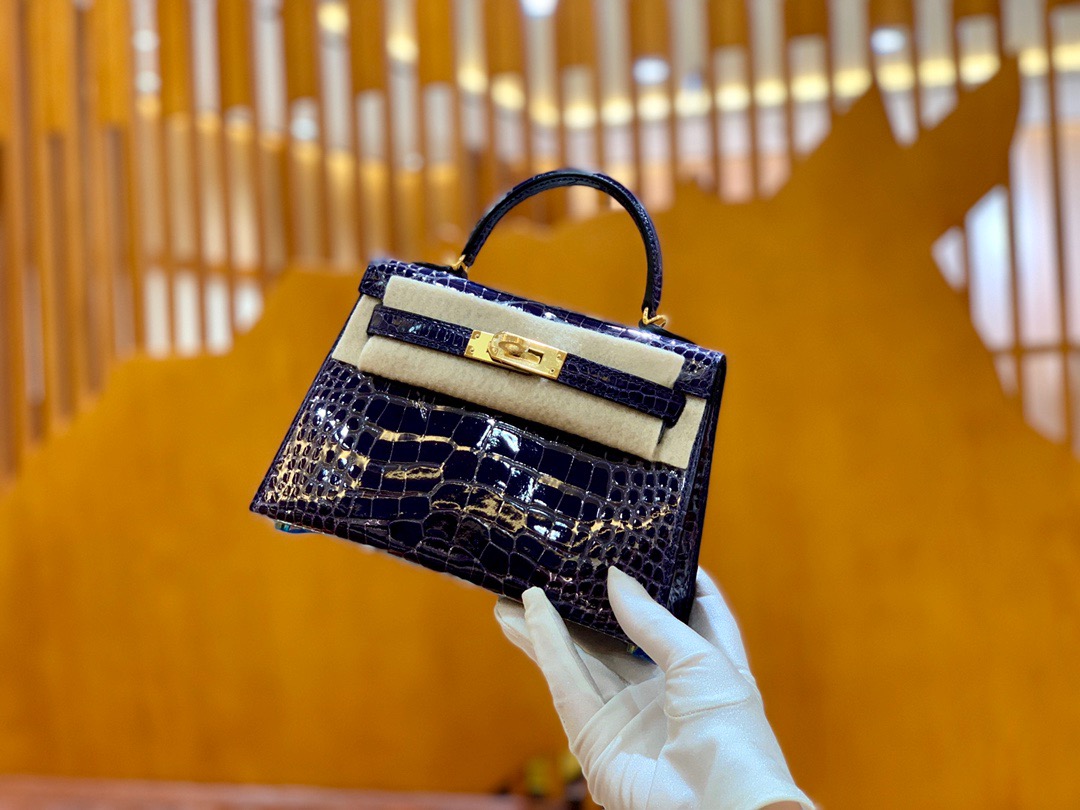 Kelly2 Mini 19 American crocodile skin