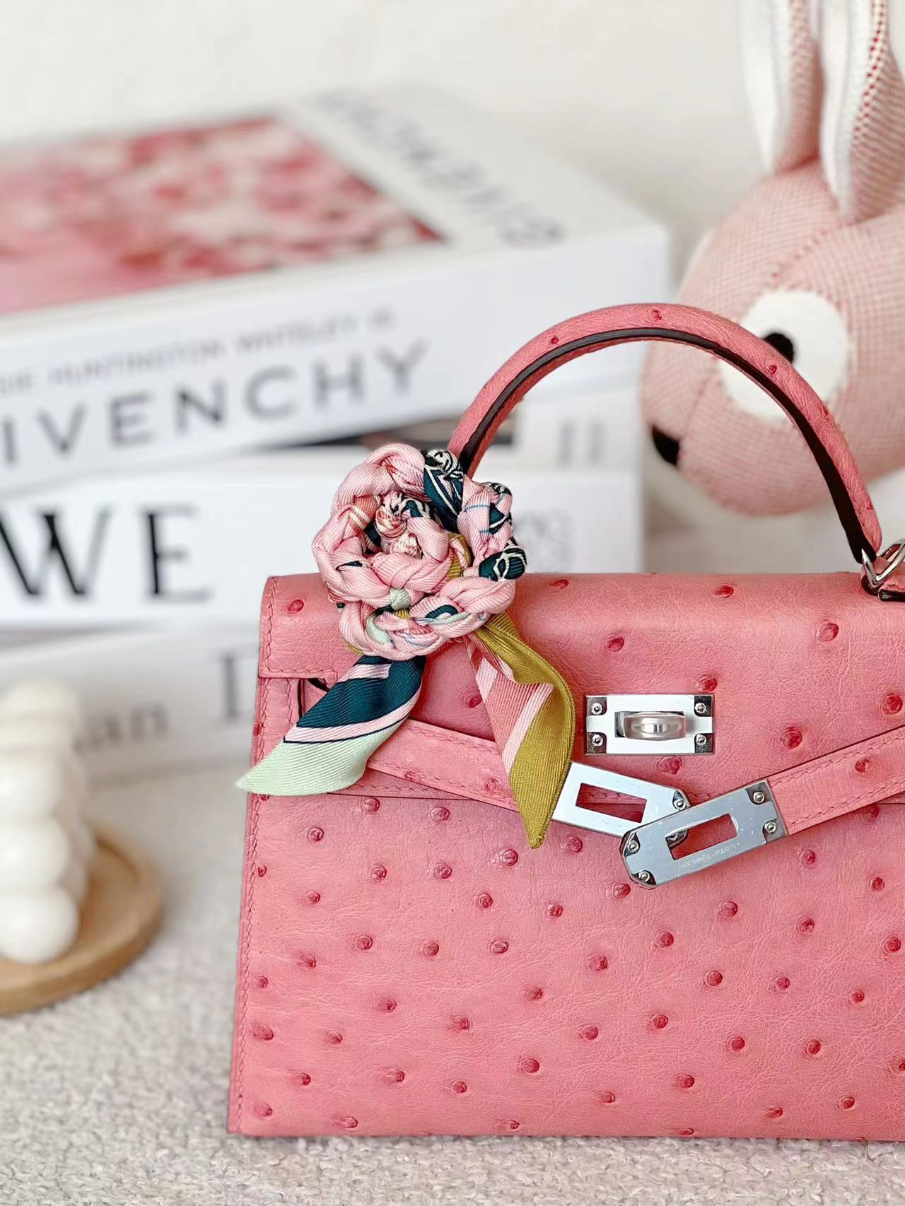 Kelly2 Mini 19 South African ostrich skin