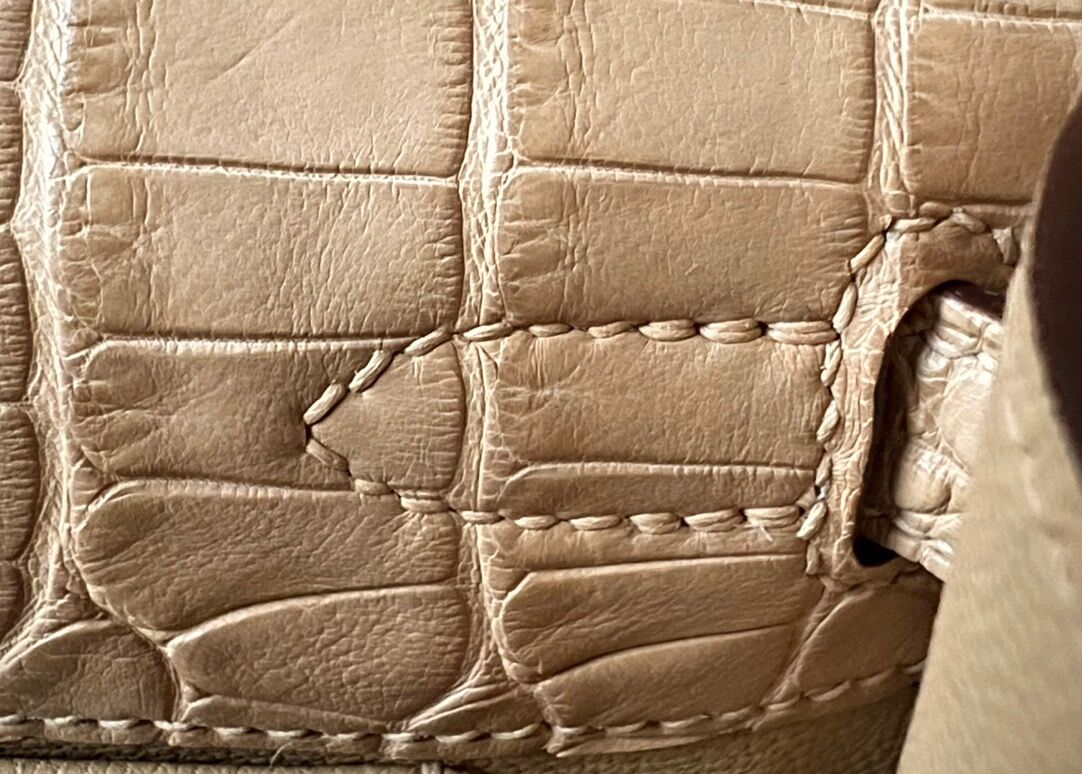 Kelly1 Mini 19 crocodile skin