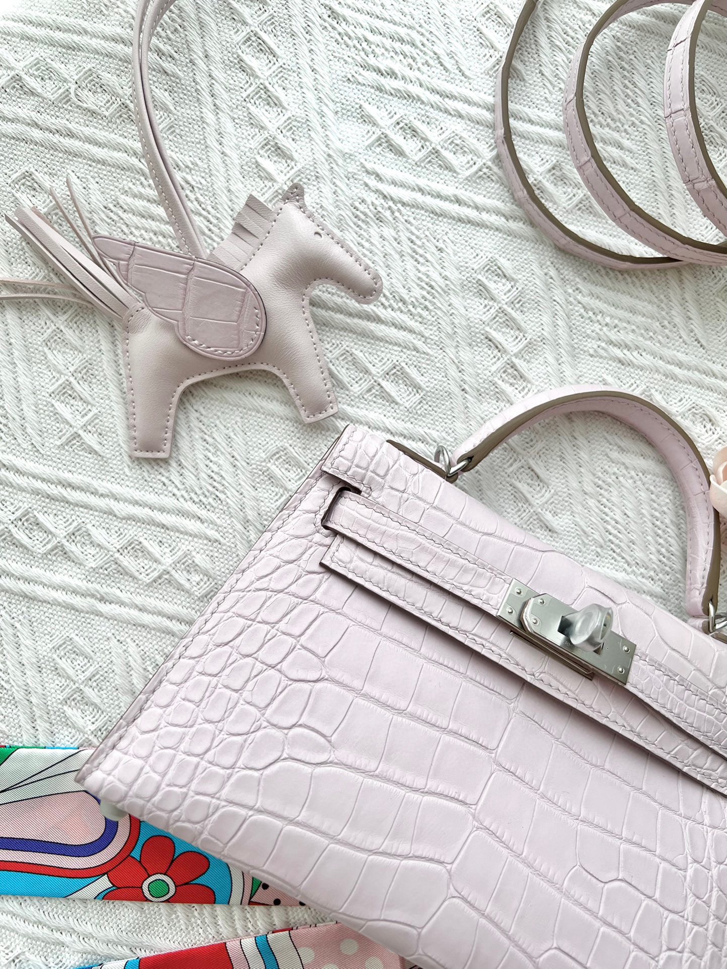 Kelly Mini 19 crocodile skin