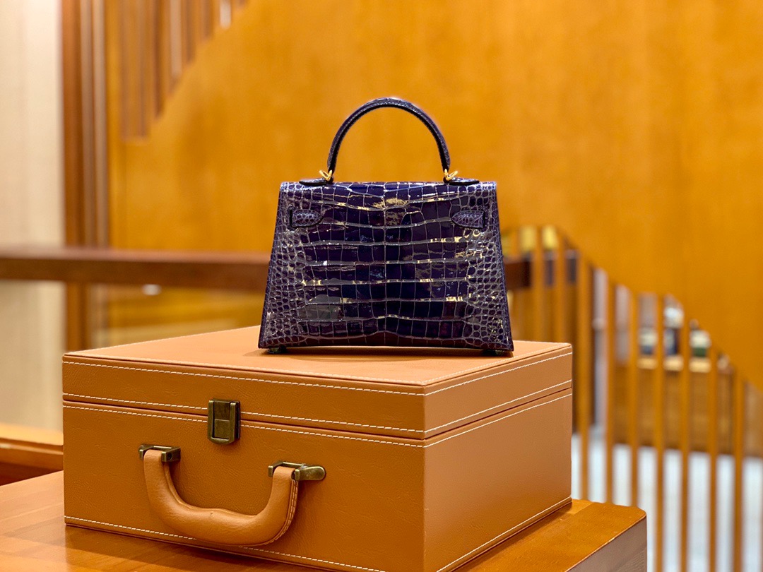 Kelly2 Mini 19 American crocodile skin