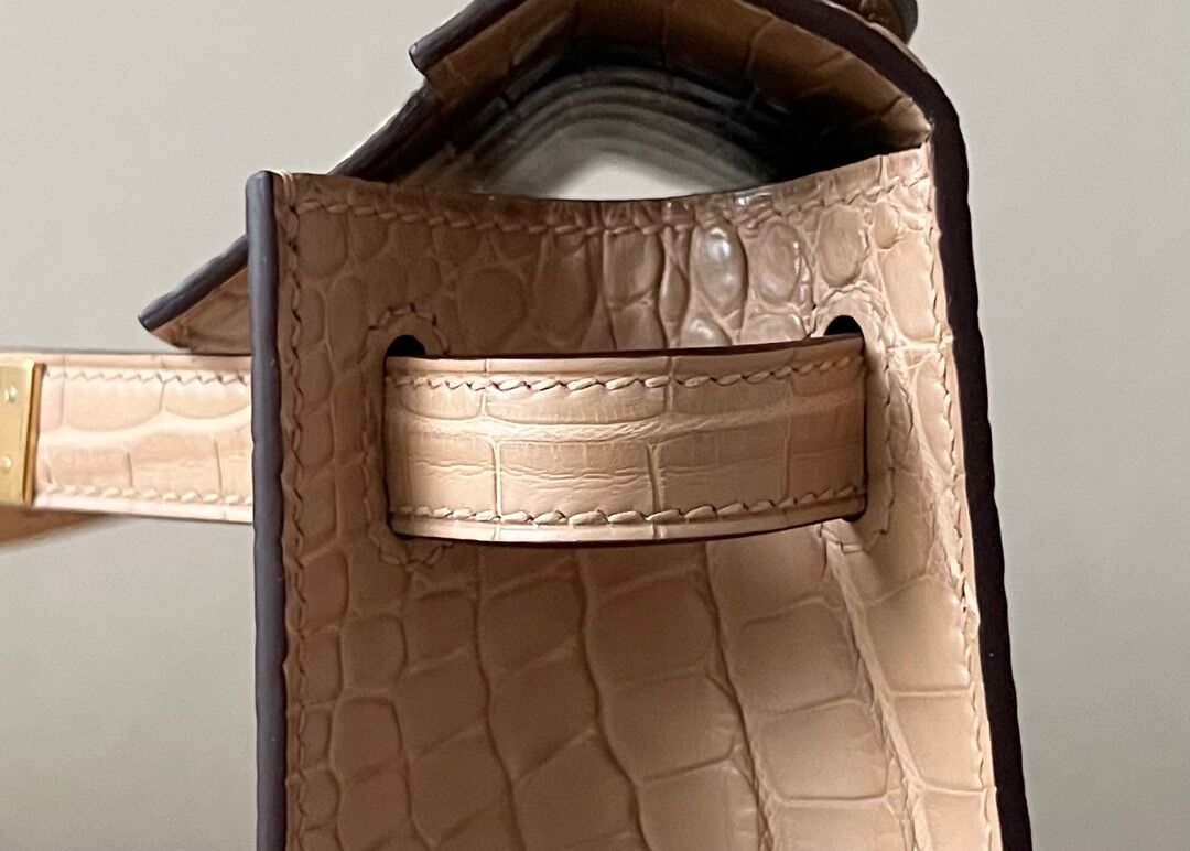 Kelly1 Mini 19 crocodile skin