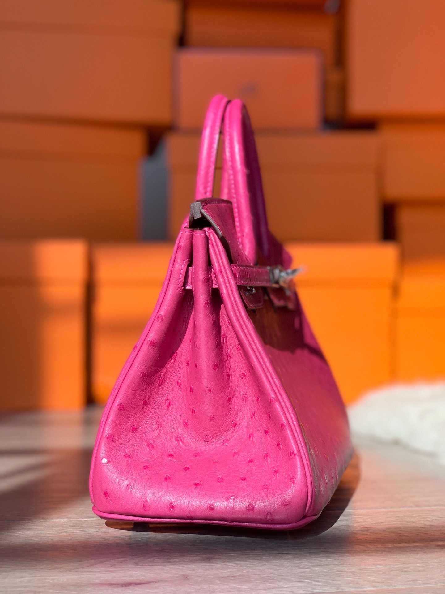 Advanced customization Birkin 25-30 Ostrich skin