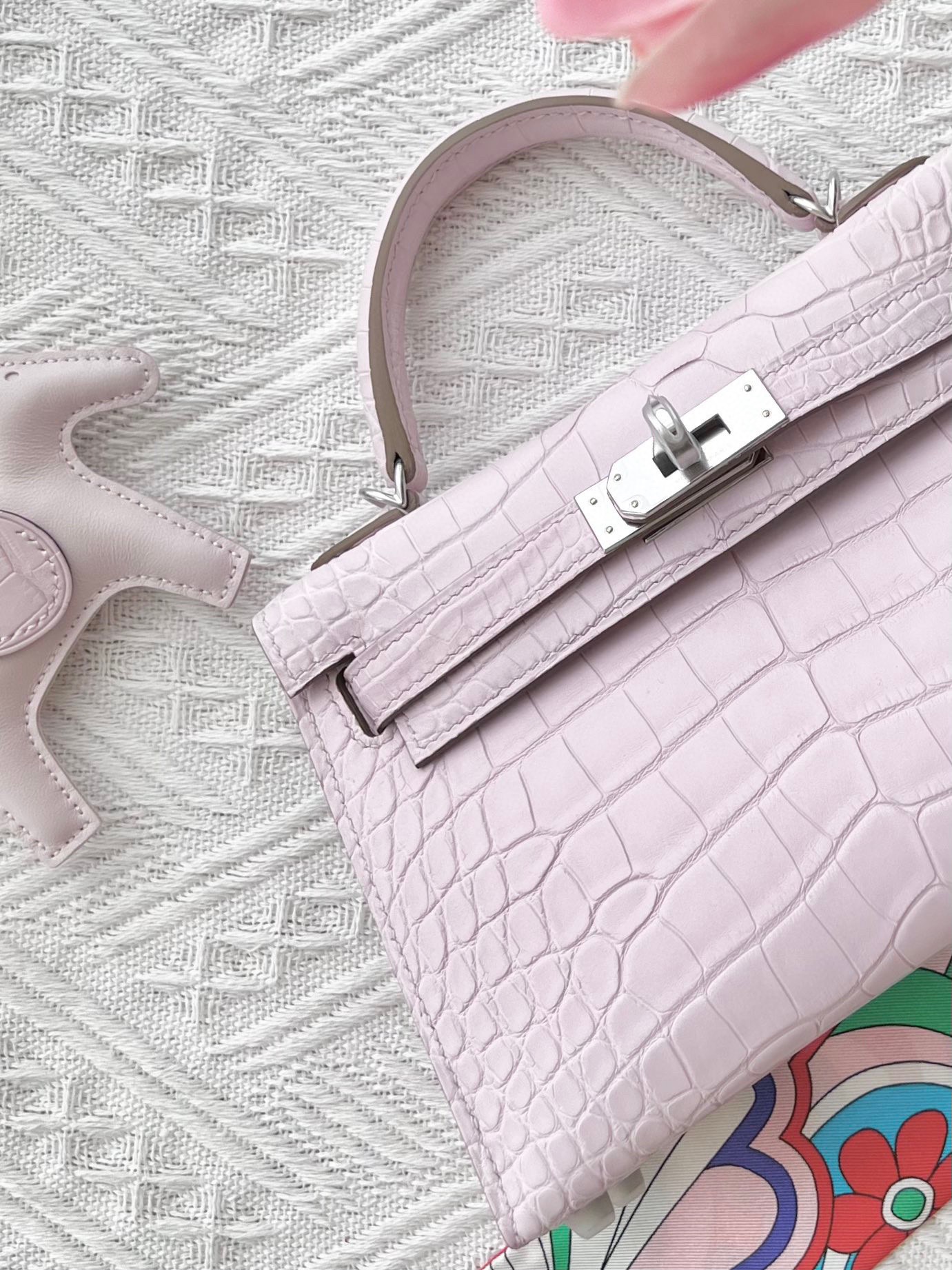 Kelly Mini 19 crocodile skin