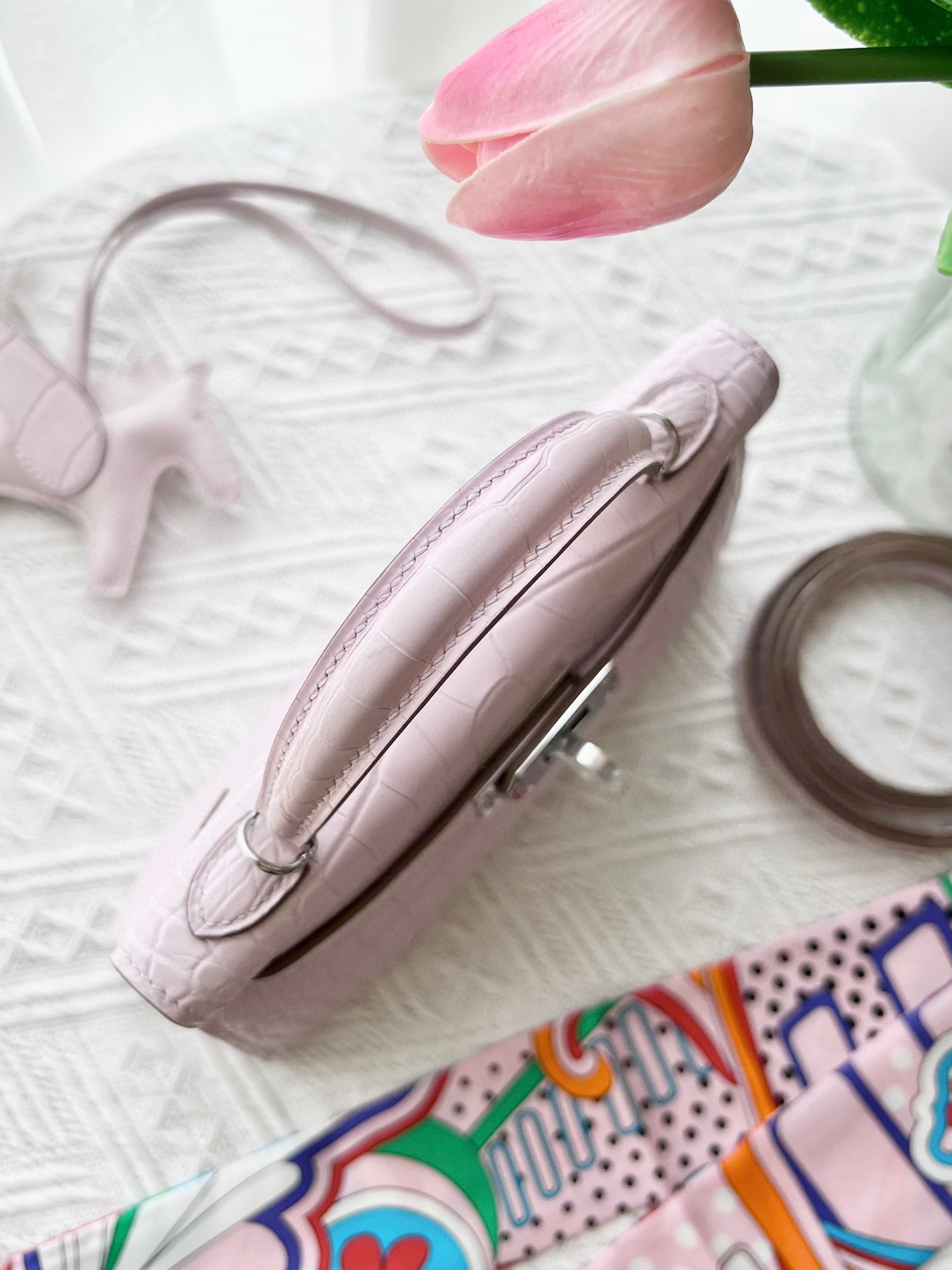 Kelly Mini 19 crocodile skin