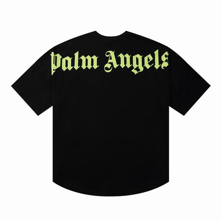 Camiseta Palm Angels Negra y Fluorescente - NewNow
