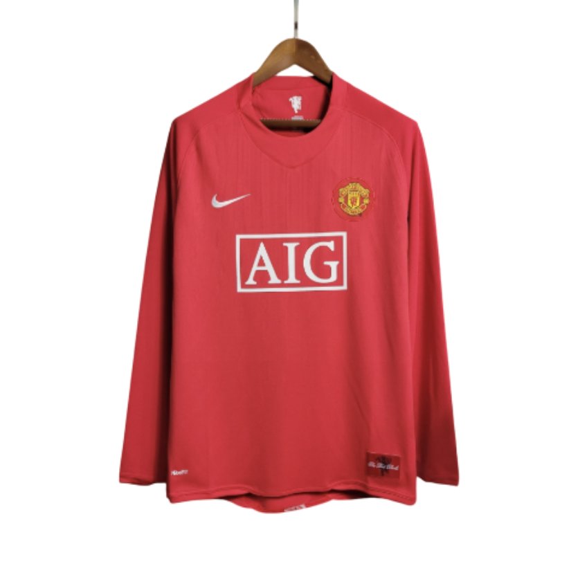 Camiseta Retro Manchester United 08/09 Manga Larga - NewNow