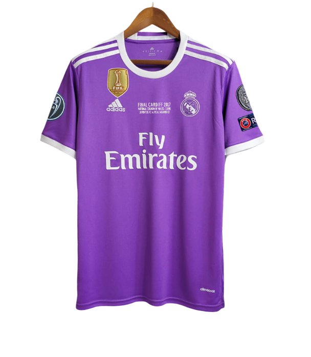 Camiseta Retro Real Madrid 16/17 2ª Equipación – Edición Final Champions League talla niño - NewNow