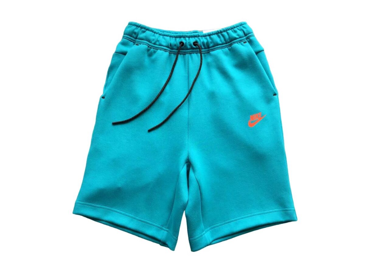 Pantalón Corto Nike Tech Fleece Azul y Naranja - NewNow