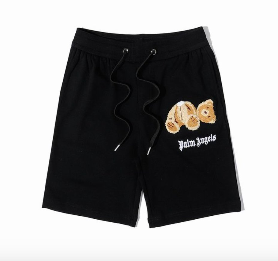 Pantalón Corto Palm Angels Negro Tedy Bear - NewNow