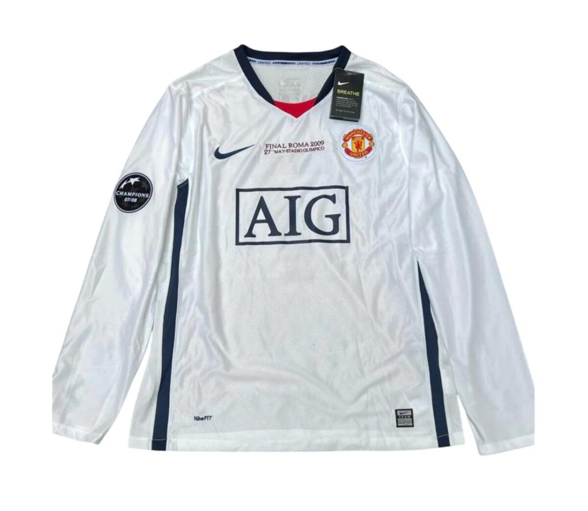 Camiseta Retro Manchester United 08/09 manga larga – Edición Final Champions League - NewNow