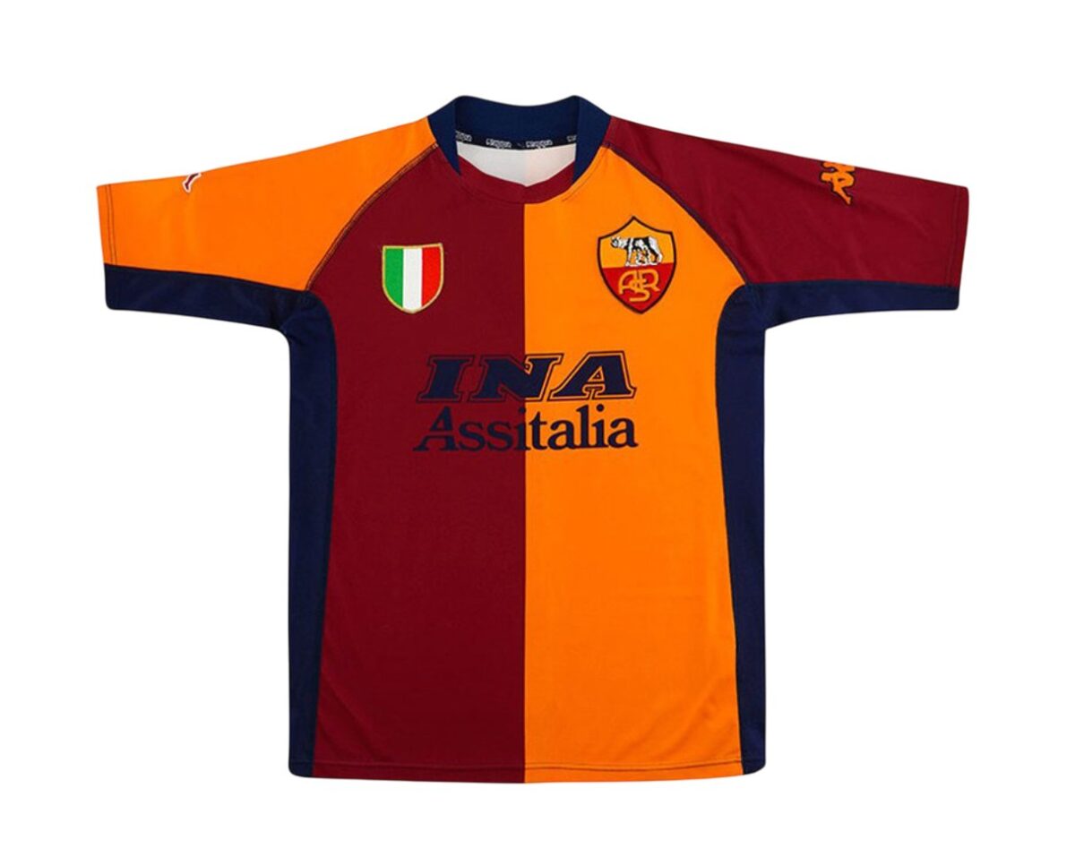 Camiseta retro AS Roma 01/02 1ª equipación edición europea - NewNow