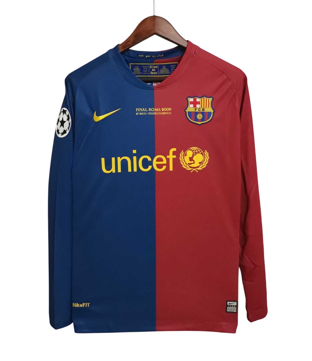 Camiseta retro FC Barcelona 08/09 1ª equipación – Edición Final Champions (Manga larga) - NewNow