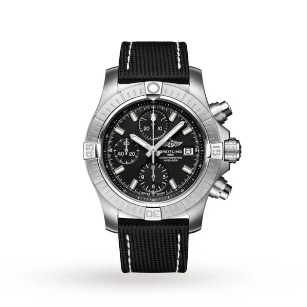 Breitling Avenger Men Automatic Black Fabric Watch A13385101B1X2