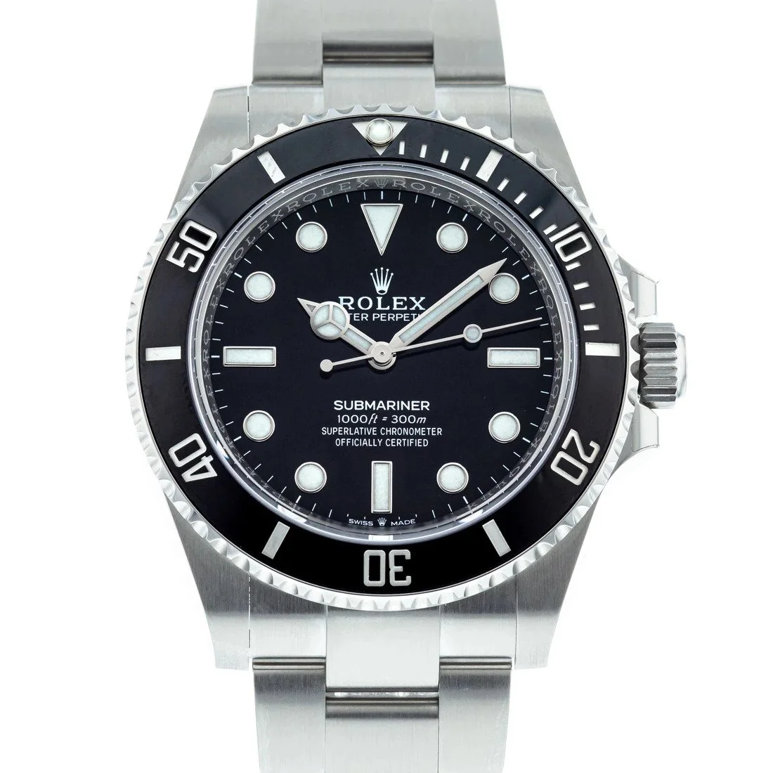 Superclone Rolex Submariner 41mm Black Dial 124060 No-Date