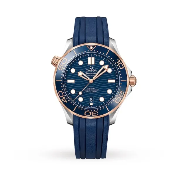 Omega Seamaster Men Automatic Blue Rubber Watch O21022422003002