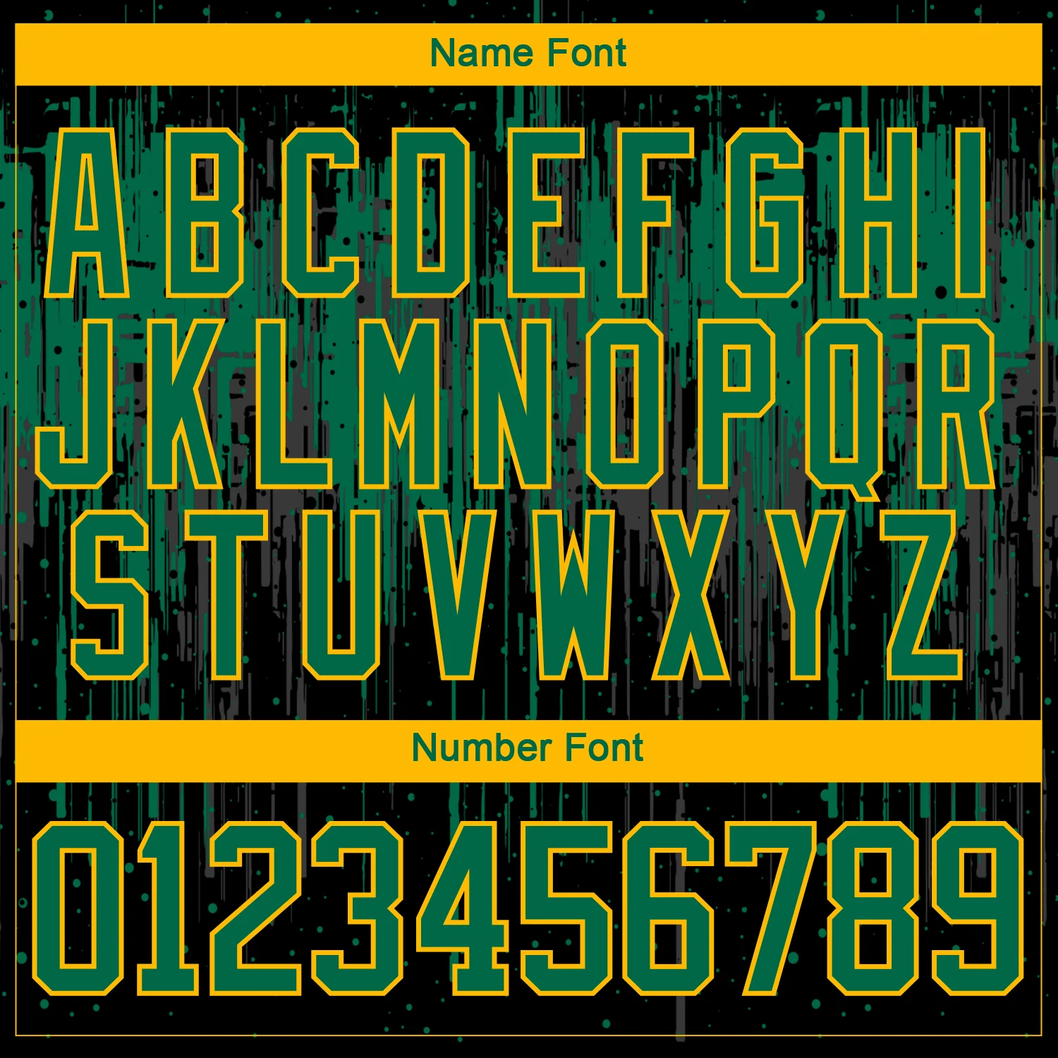 Custom Black Kelly Green Gold Steel Gray-White 3D Pattern Dripping Splatter Hockey Lace Neck Jersey