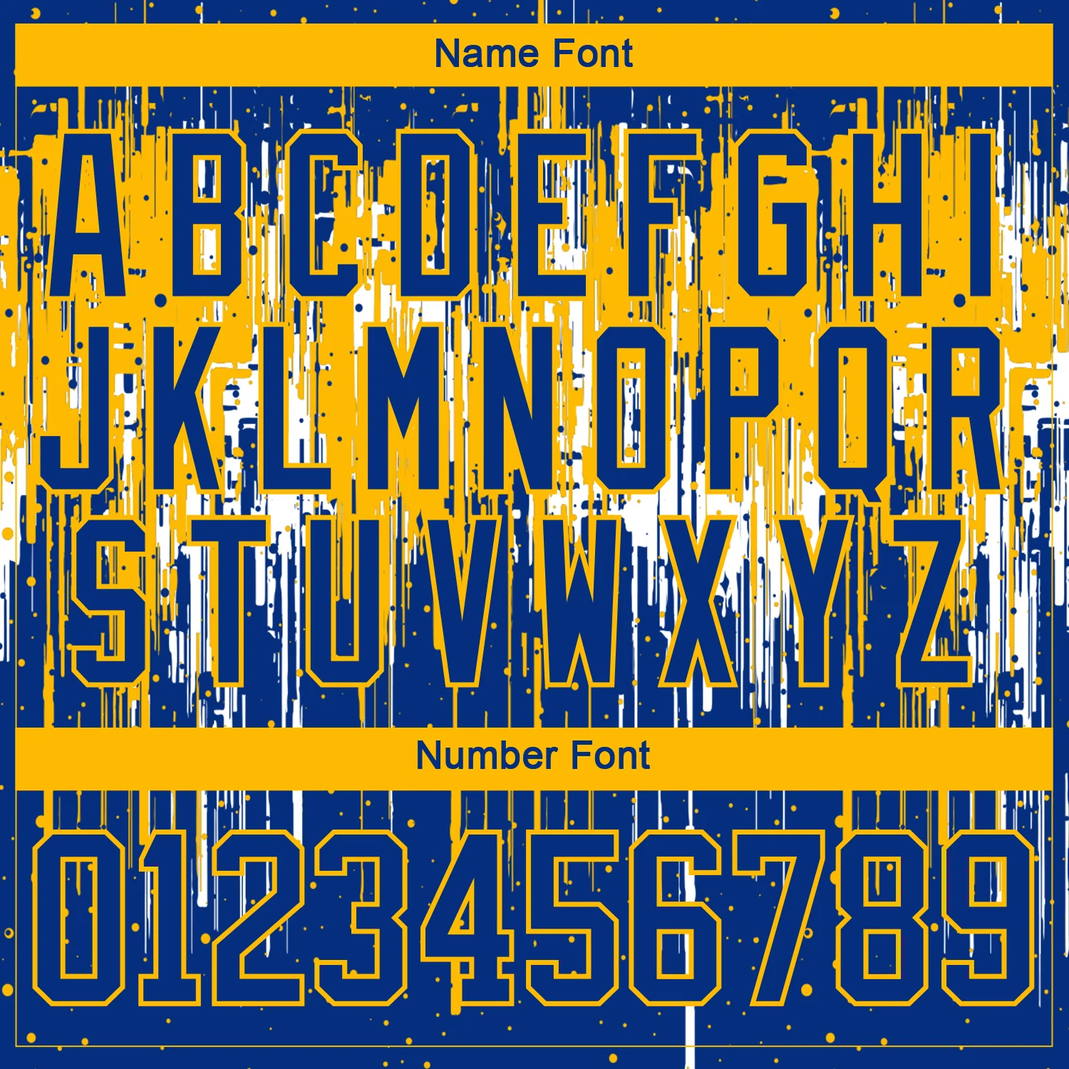 Custom Royal Gold-White 3D Pattern Dripping Splatter Hockey Lace Neck Jersey