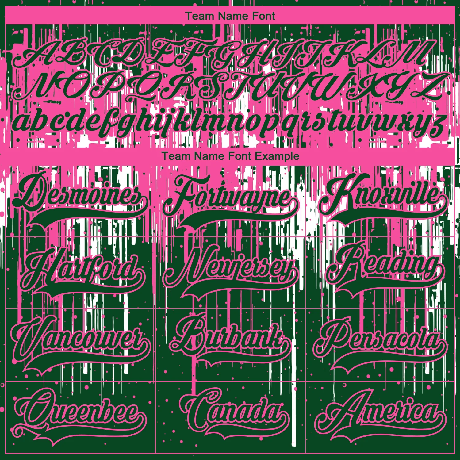 Custom Green Pink-White 3D Pattern Dripping Splatter Hockey Lace Neck Jersey