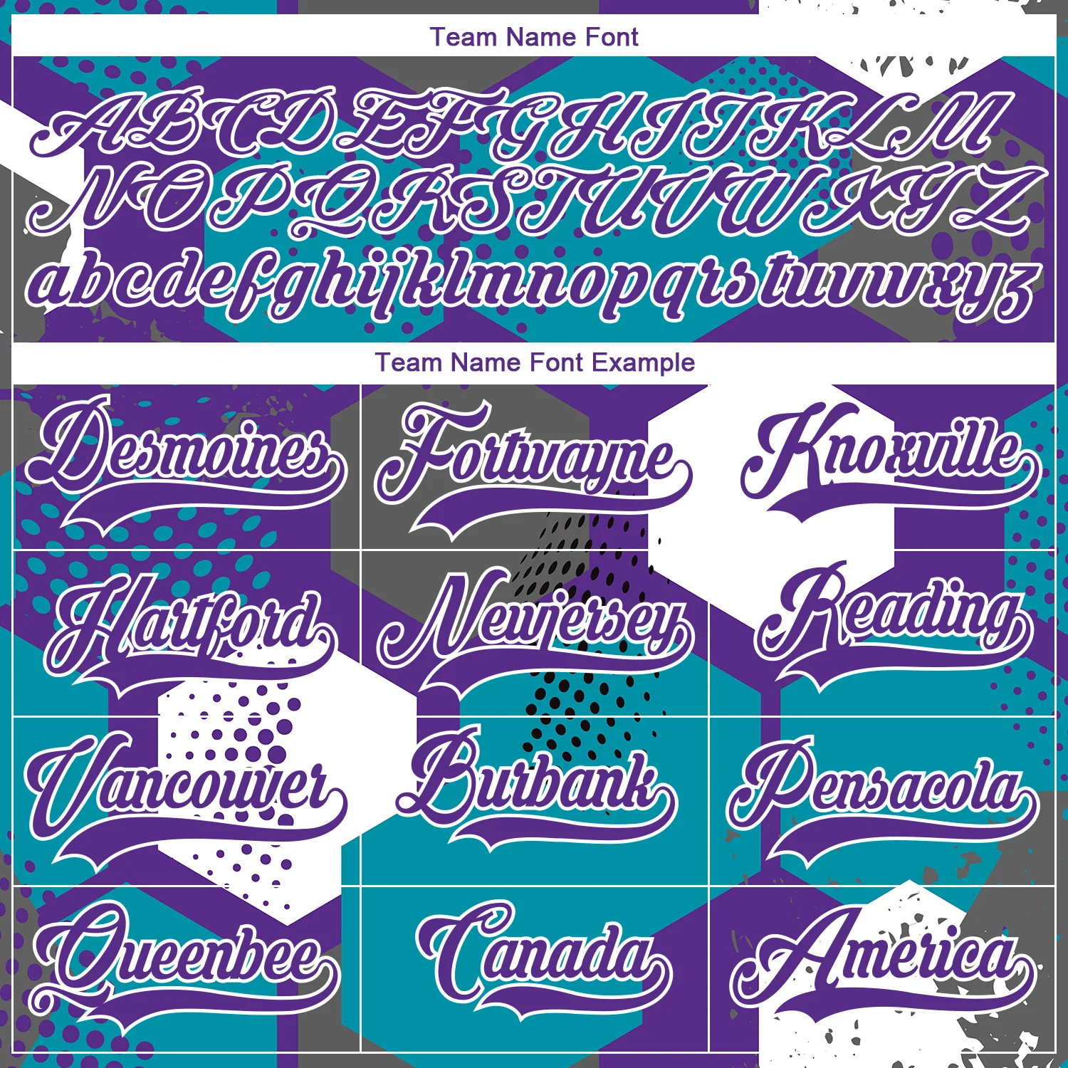 Custom Teal Purple-White 3D Pattern Geometric Shape Hockey Lace Neck Jersey