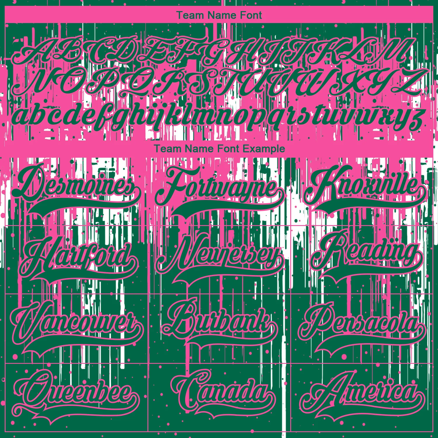 Custom Kelly Green Pink-White 3D Pattern Dripping Splatter Hockey Lace Neck Jersey