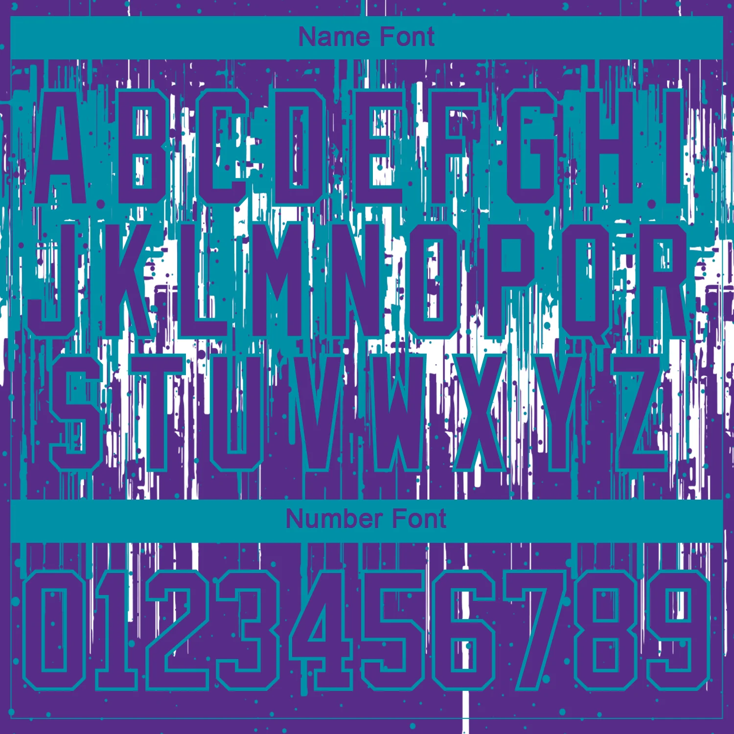 Custom Purple Teal-White 3D Pattern Dripping Splatter Hockey Lace Neck Jersey