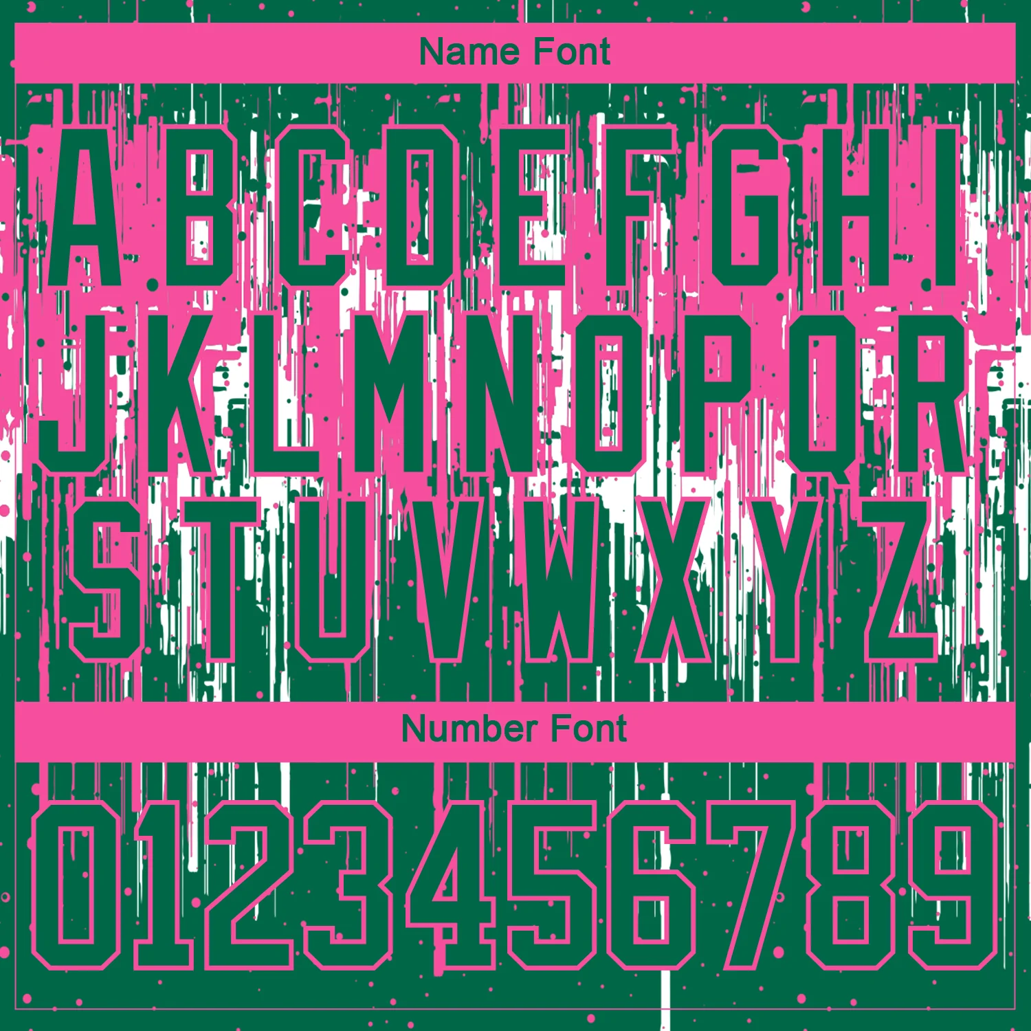 Custom Kelly Green Pink-White 3D Pattern Dripping Splatter Hockey Lace Neck Jersey