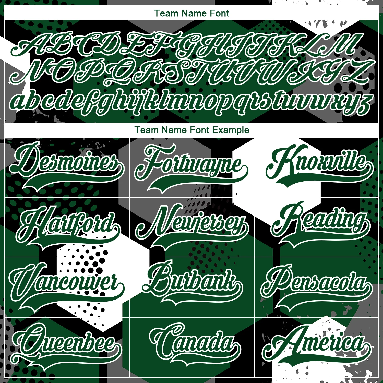 Custom Green Black-White 3D Pattern Geometric Shape Hockey Lace Neck Jersey