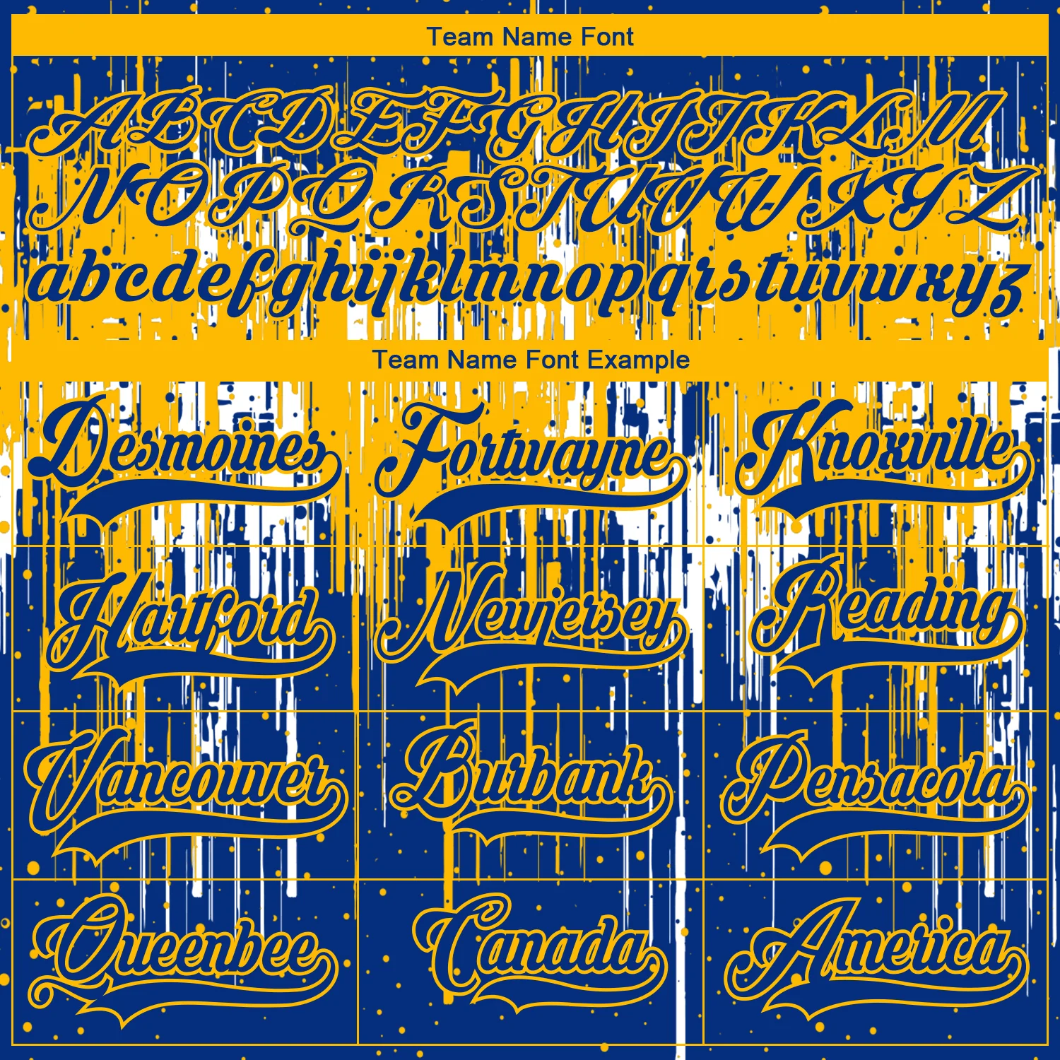 Custom Royal Gold-White 3D Pattern Dripping Splatter Hockey Lace Neck Jersey